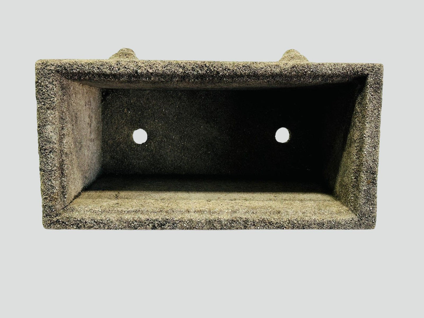 Pair of Vintage Concrete Lion Head Planters
