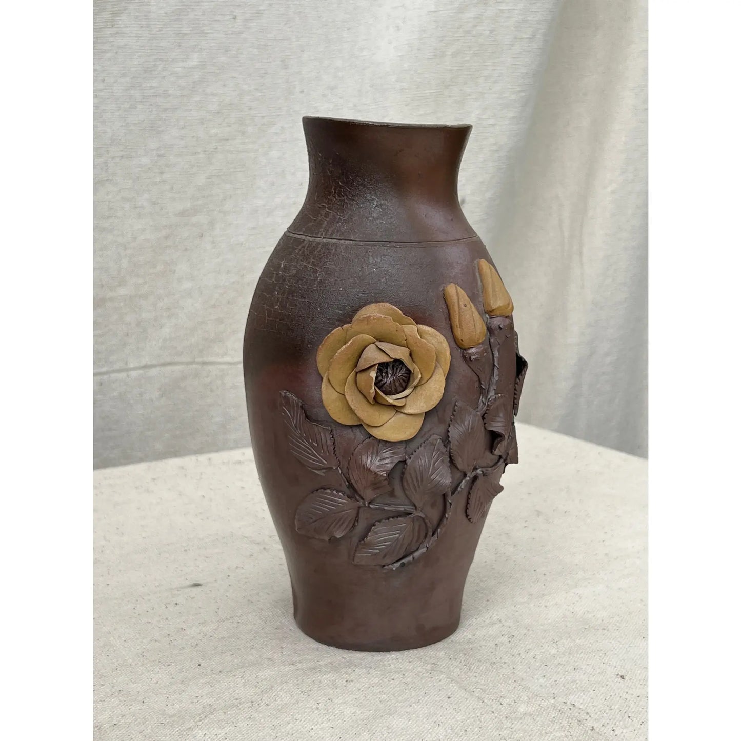 1944 Normandy France Handmade Pottery Vase