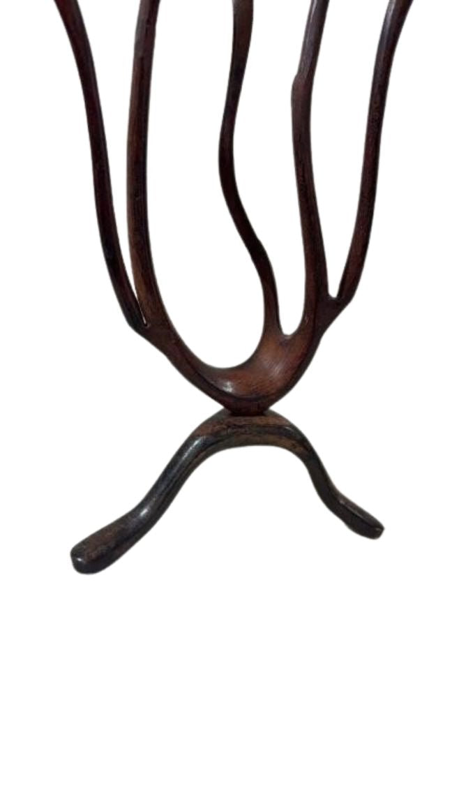 Pair of Sculptural Mid-Century Modern Brutalist Iron Candelabras – Organic Hand-Forged 5-Light Candle Holders