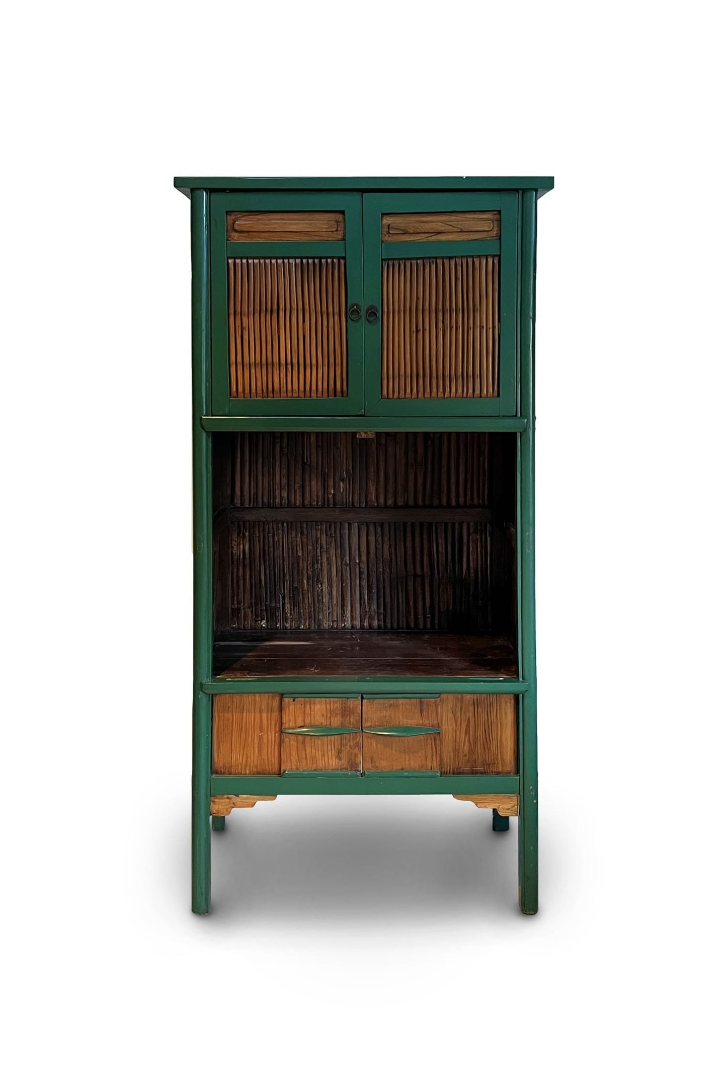 Three-Tiered Chinese Bamboo Cabinet