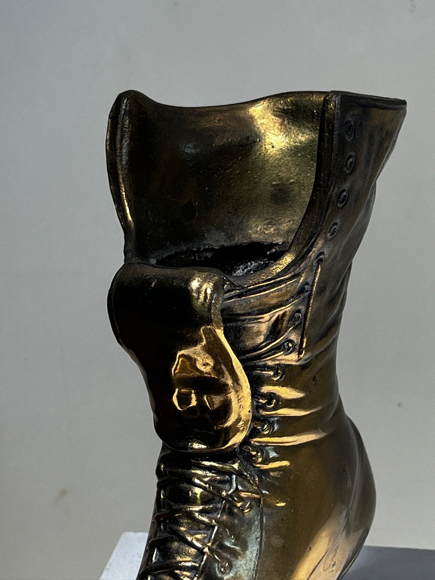 Vintage Victoria style cast brass boot window planter