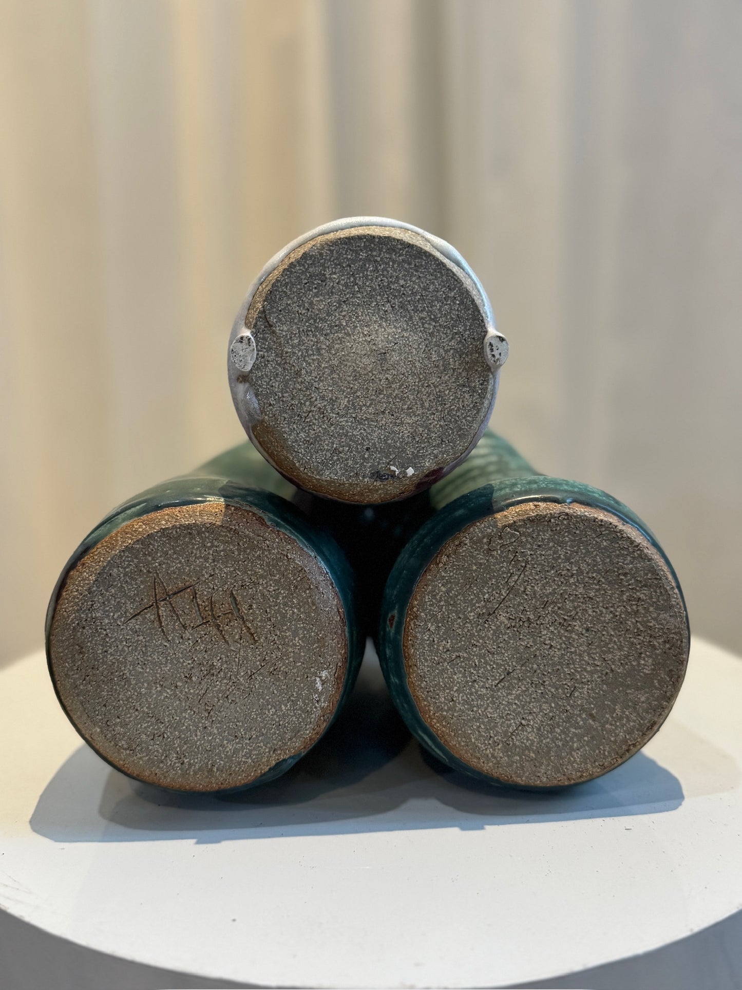 Handcrafted Ceramic Sculpture – Organic Abstract Form with Textural Contrast