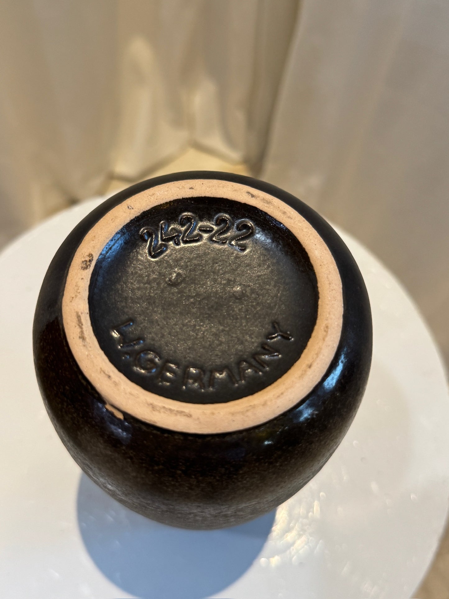 Vintage West German Pottery Vase – Scheurich 242-22, Mid-Century Modern Fat Lava Style