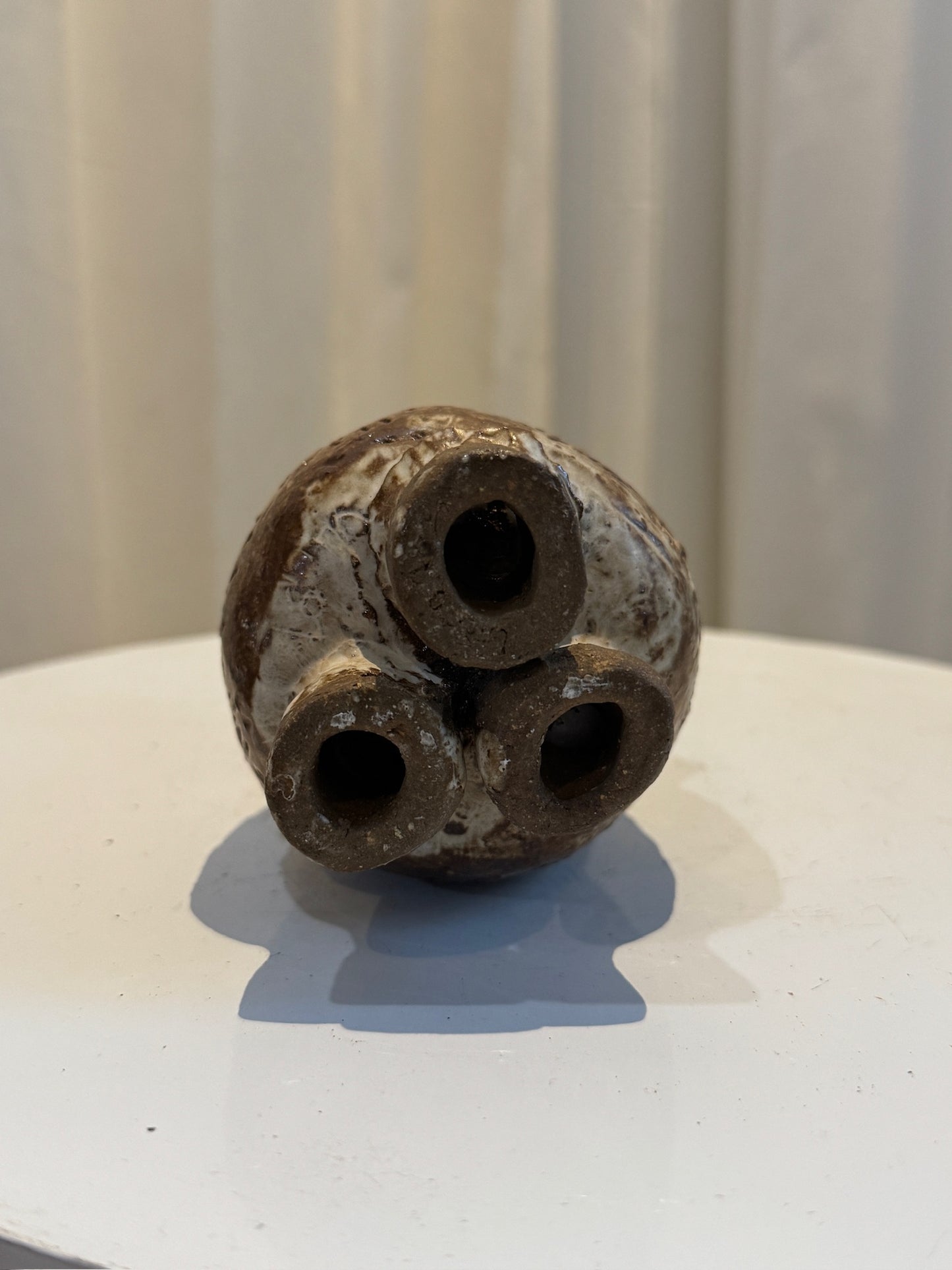 Handcrafted Ceramic Bud Vase Sunrise with Human Heart-Inspired Design
