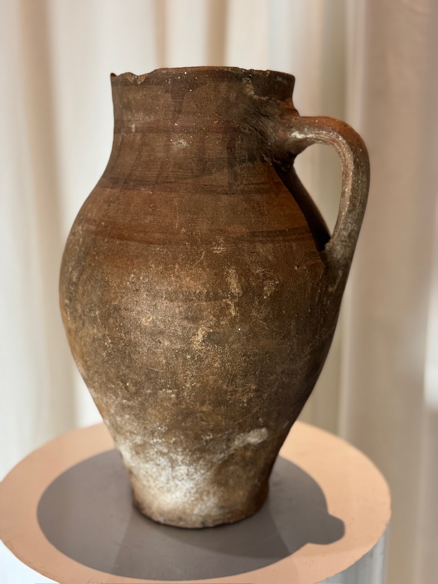 Antique Handcrafted Terracotta Water Jug – Rustic Earthenware Pot