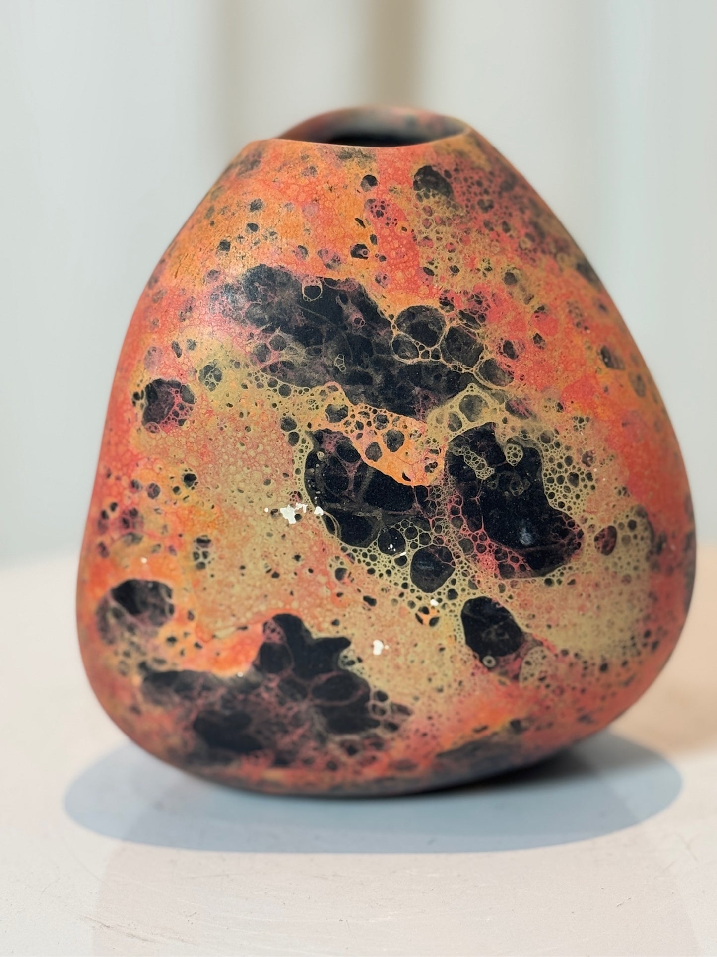 Unique Freeform Ceramic Vase by Mich, 1994