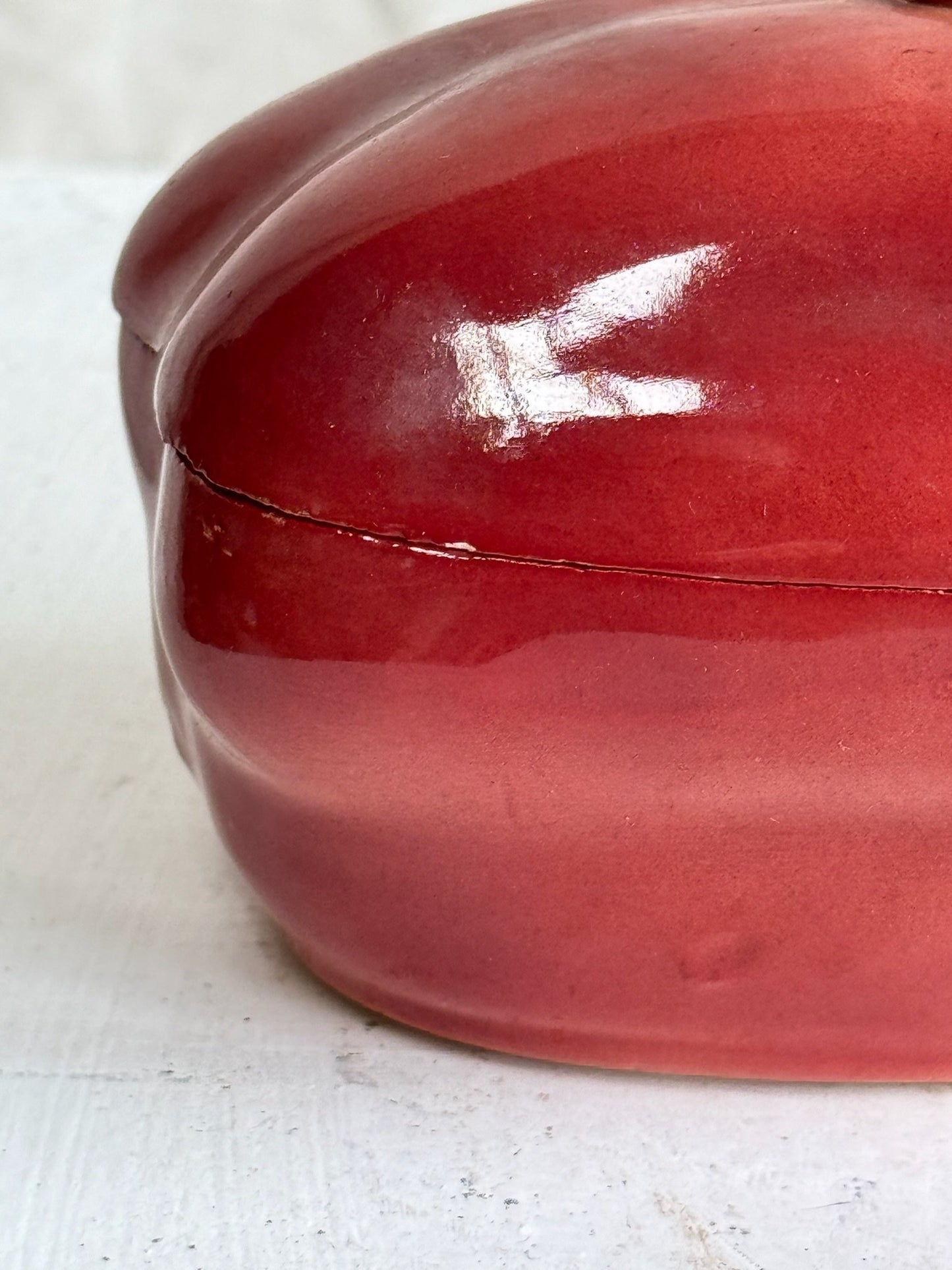 Vintage Hand Painted Chili Pepper Salsa Bowl & Spoon 3 piece Set