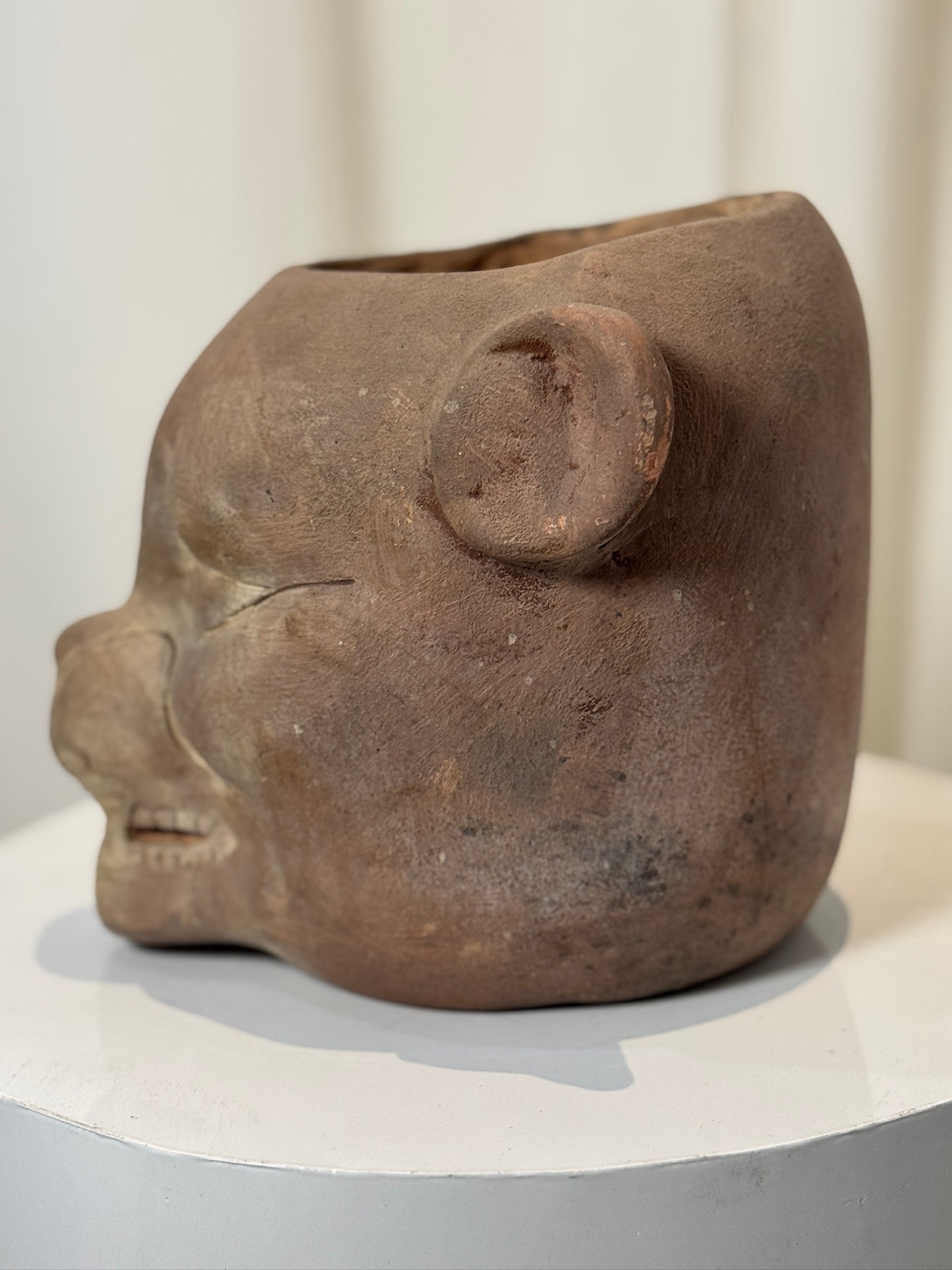 Vintage Jaguar Pot in the Style of Zoomorphic Pot from Tabasco