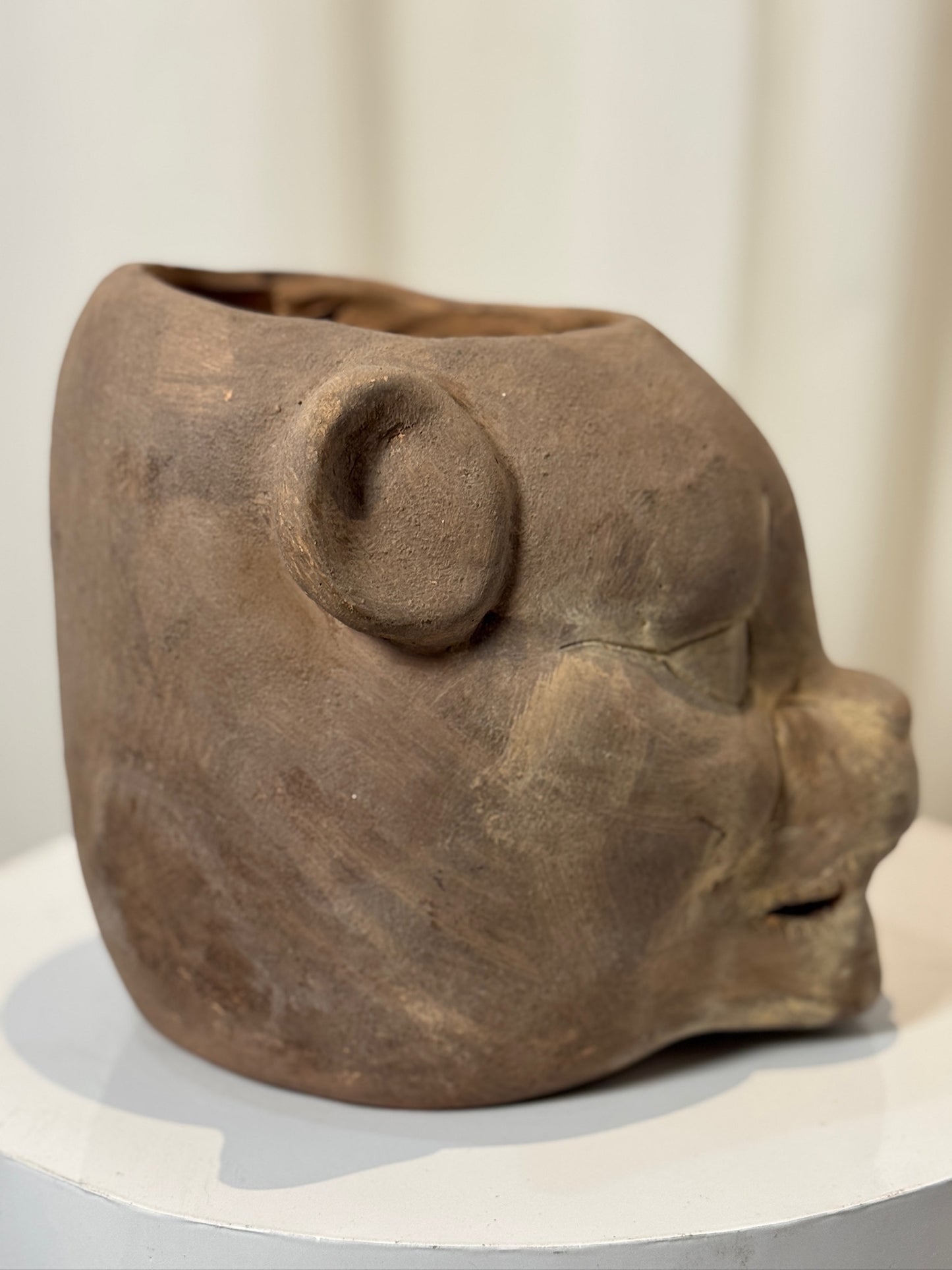 Vintage Jaguar Pot in the Style of Zoomorphic Pot from Tabasco