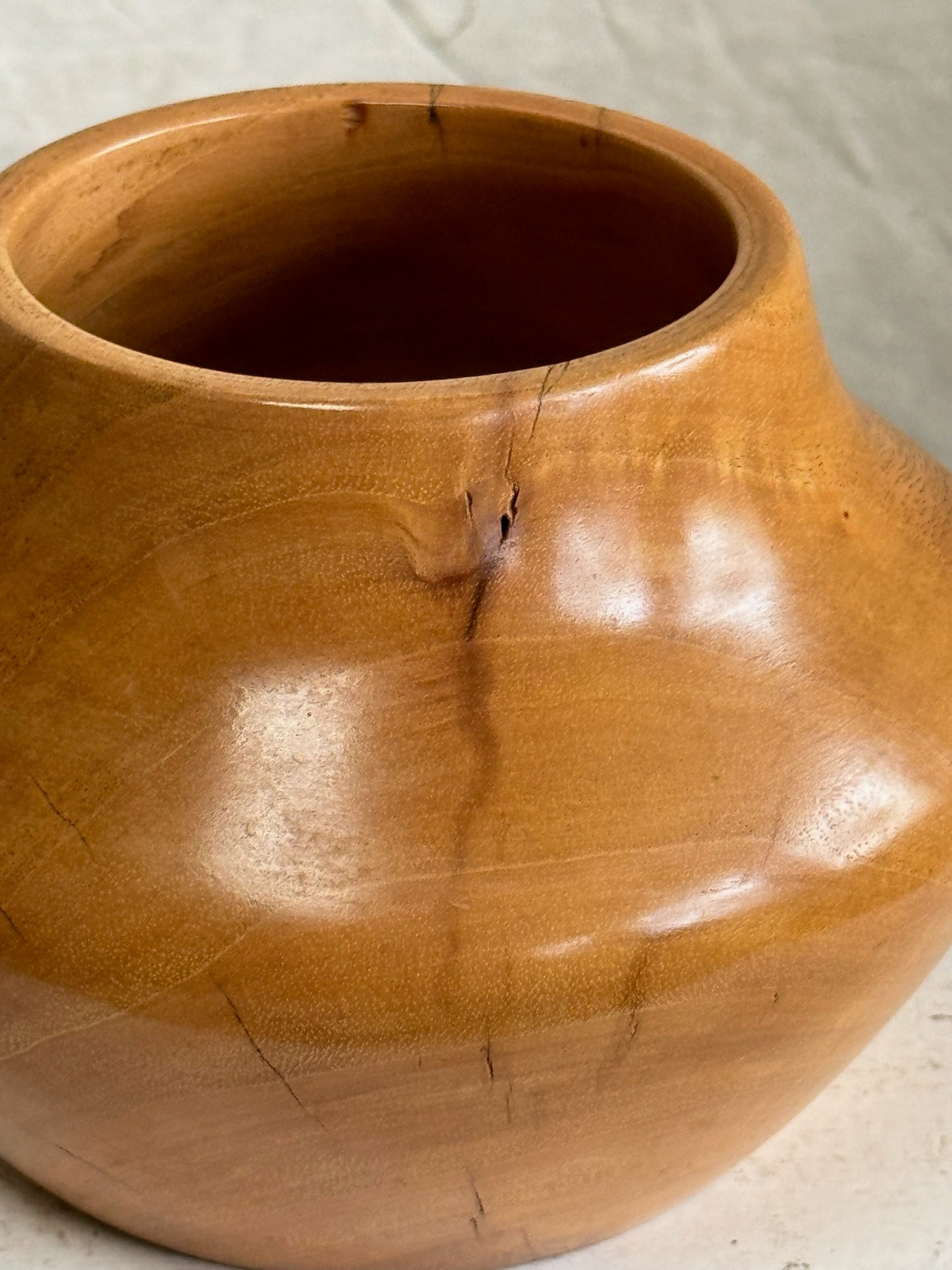Hand Carved Wooden Bowl signed Anthony Ruiz