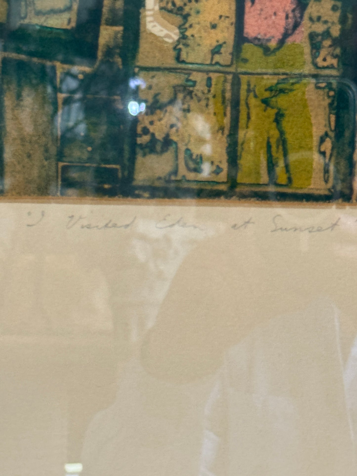 "I Visited Eden at Sunset" - Signed Lithograph by Freda Guttman Bain (1974)