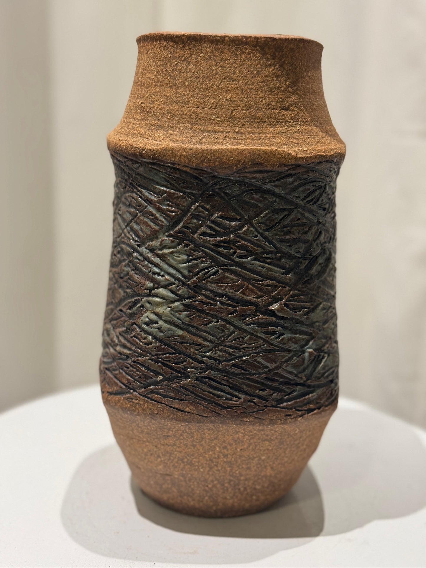 Rare Mid-Century Modern Raul Coronel Studio Pottery Vase, Signed & Dated 1963