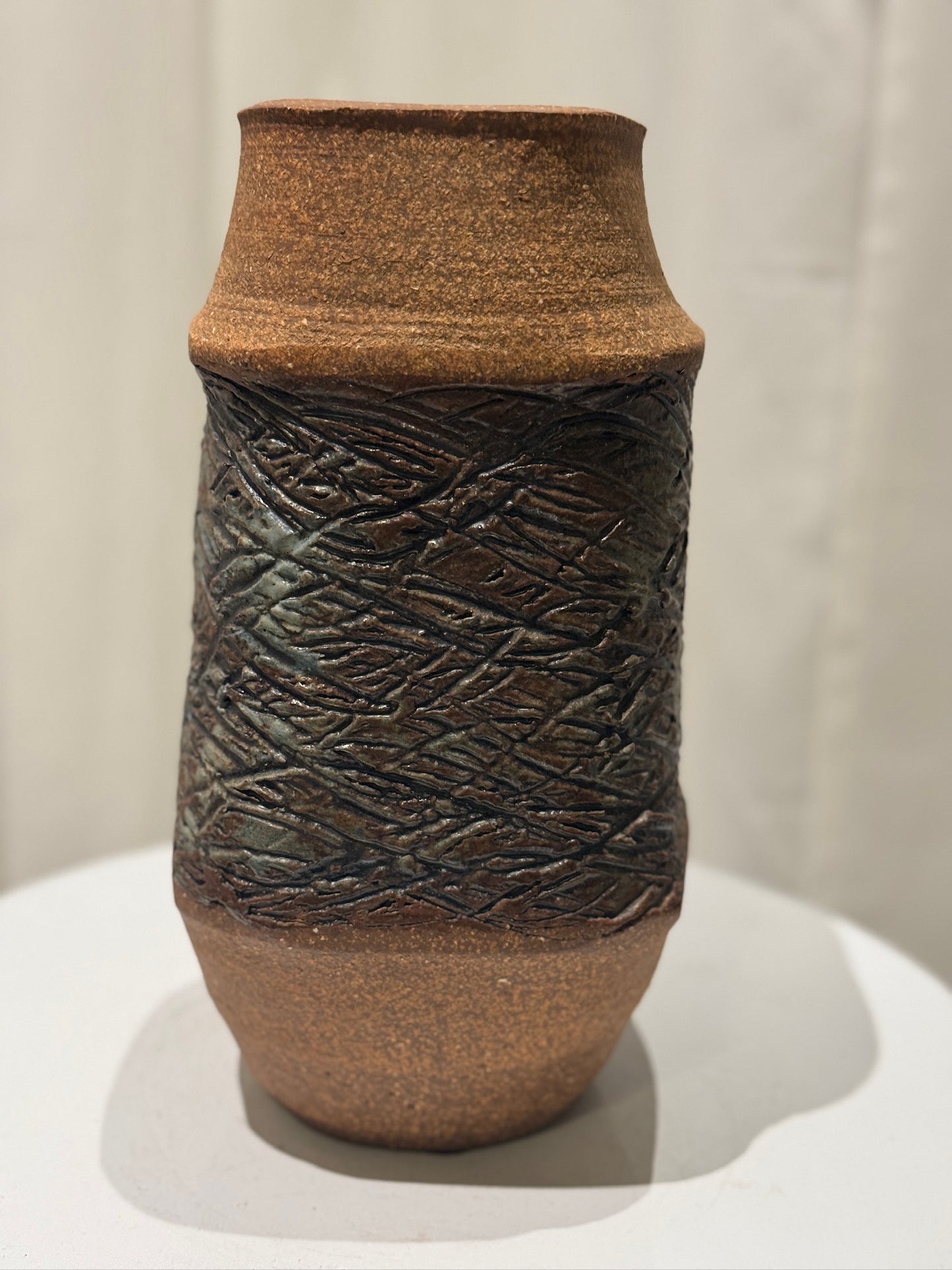 Rare Mid-Century Modern Raul Coronel Studio Pottery Vase, Signed & Dated 1963