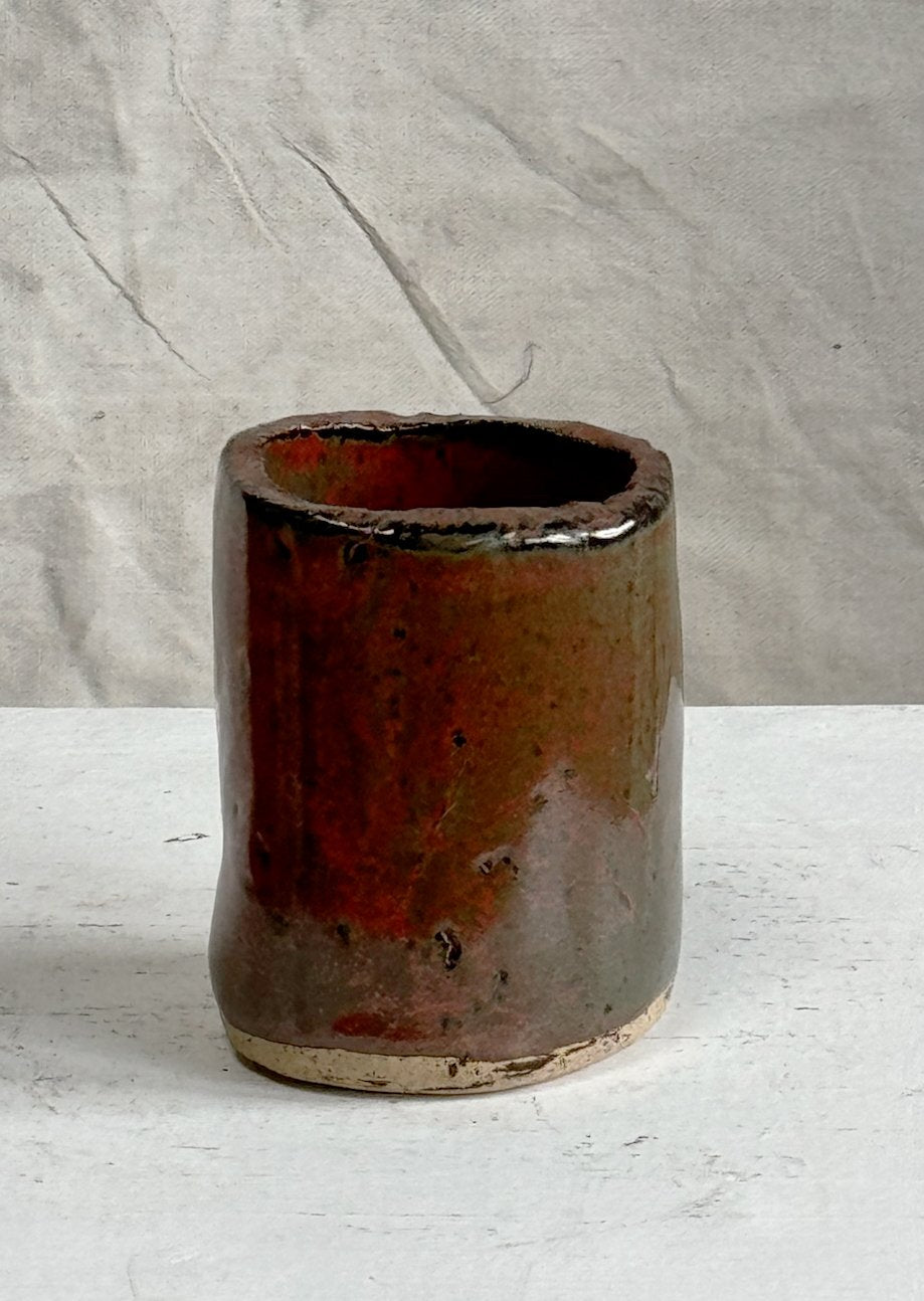 Vintage Signed Handmade Glazed Ceramic Vase