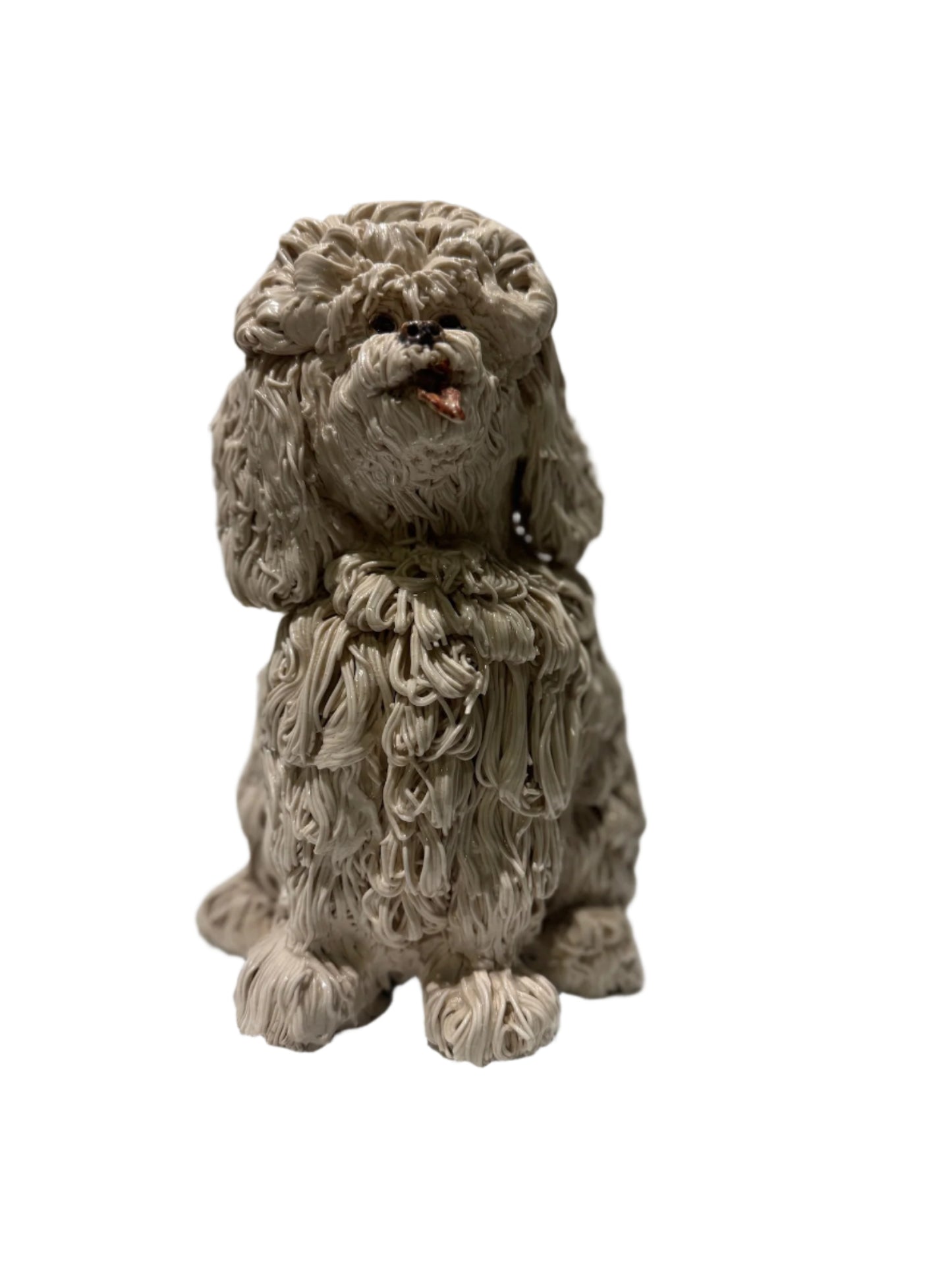 Vintage Mid-Century Ceramic Spaghetti Poodle Figurine