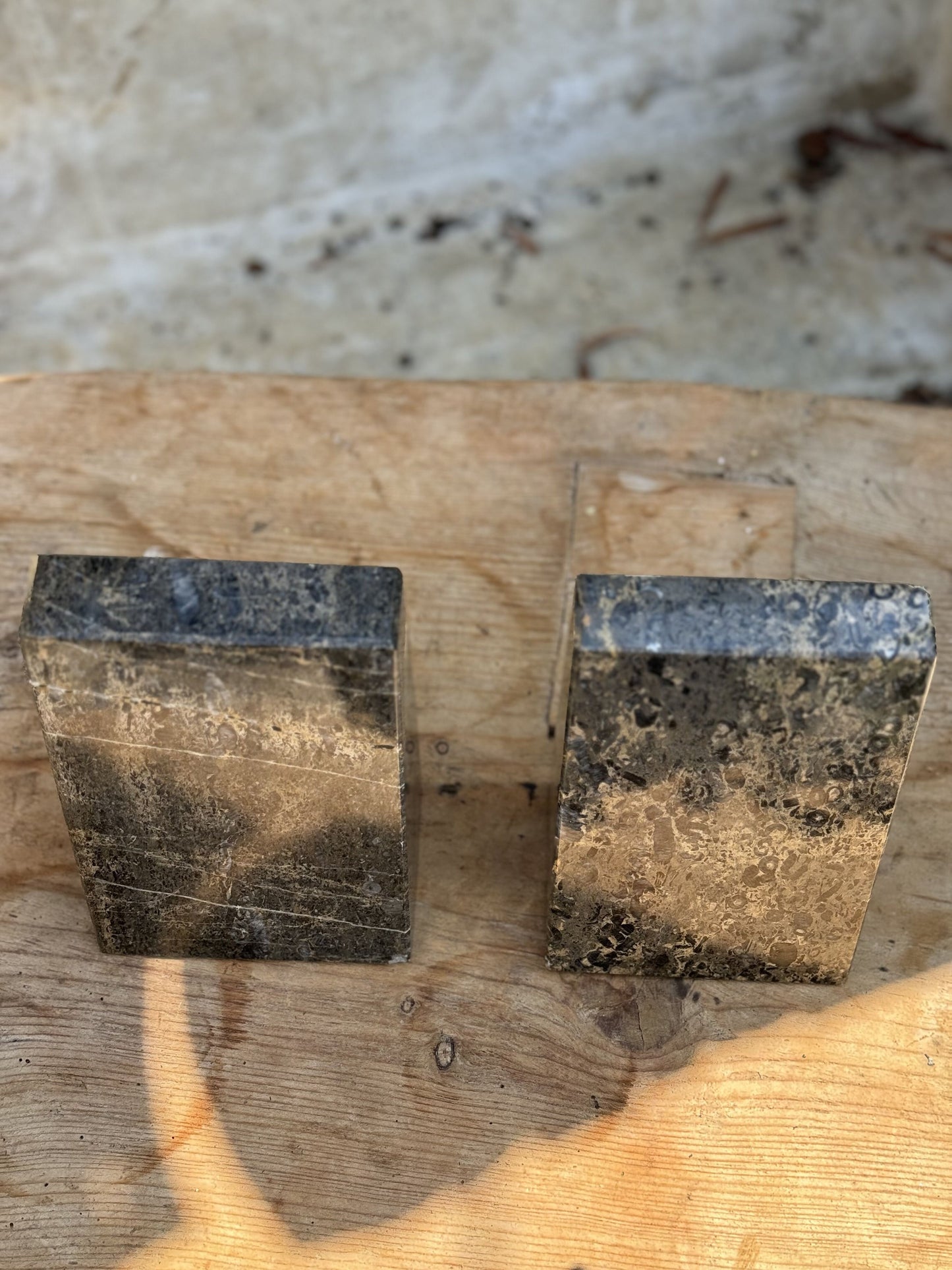 Pair of marble bookends - Made in Pakistan