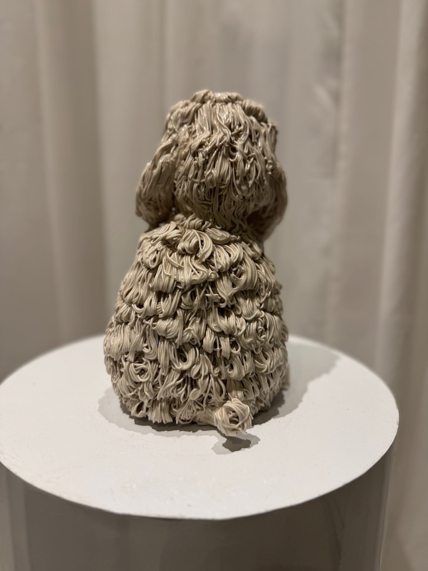 Vintage Mid-Century Ceramic Spaghetti Poodle Figurine