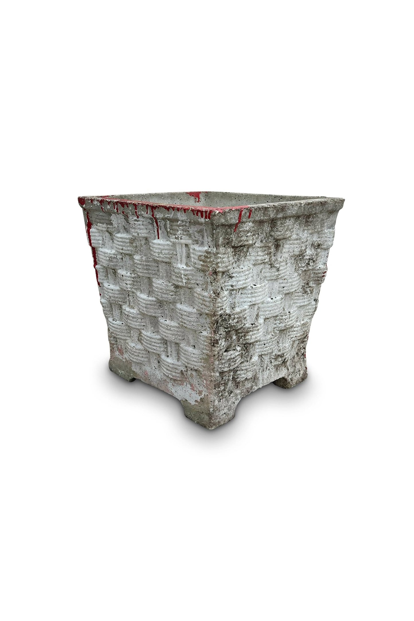 Willy Guhl Woven Planter – Vintage Concrete Outdoor Planter