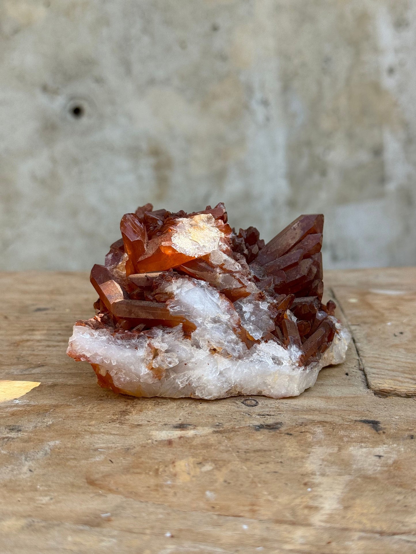 Tangerine Quartz Crystal Specimen