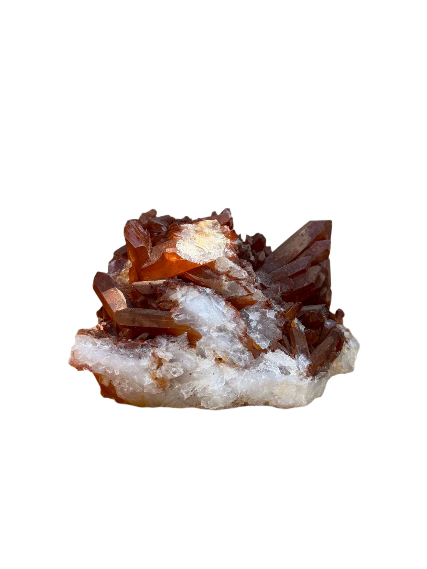 Tangerine Quartz Crystal Specimen