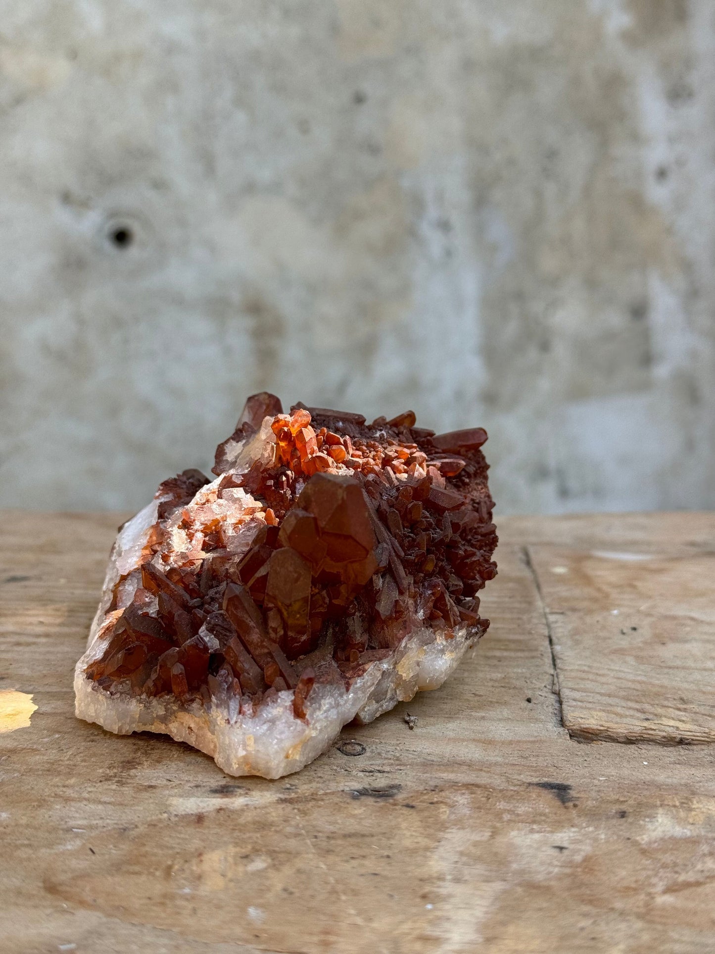 Tangerine Quartz Crystal Specimen