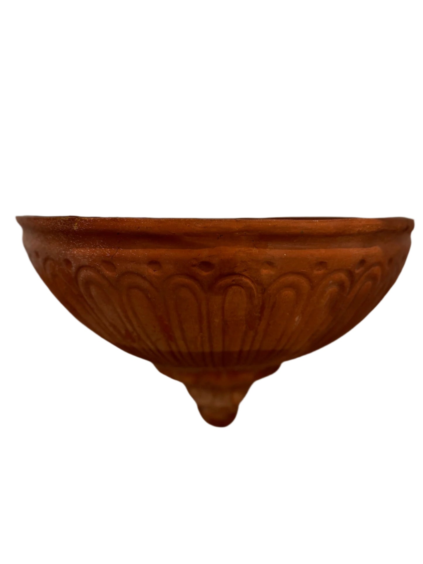 Vintage Italian Terracotta Wall Pocket Planter – Handcrafted Fluted Design