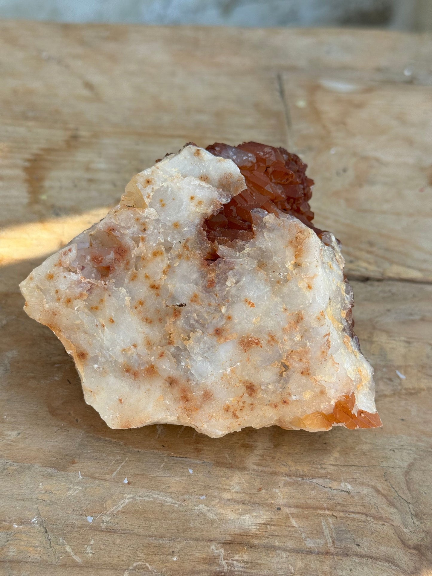 Tangerine Quartz Crystal Specimen