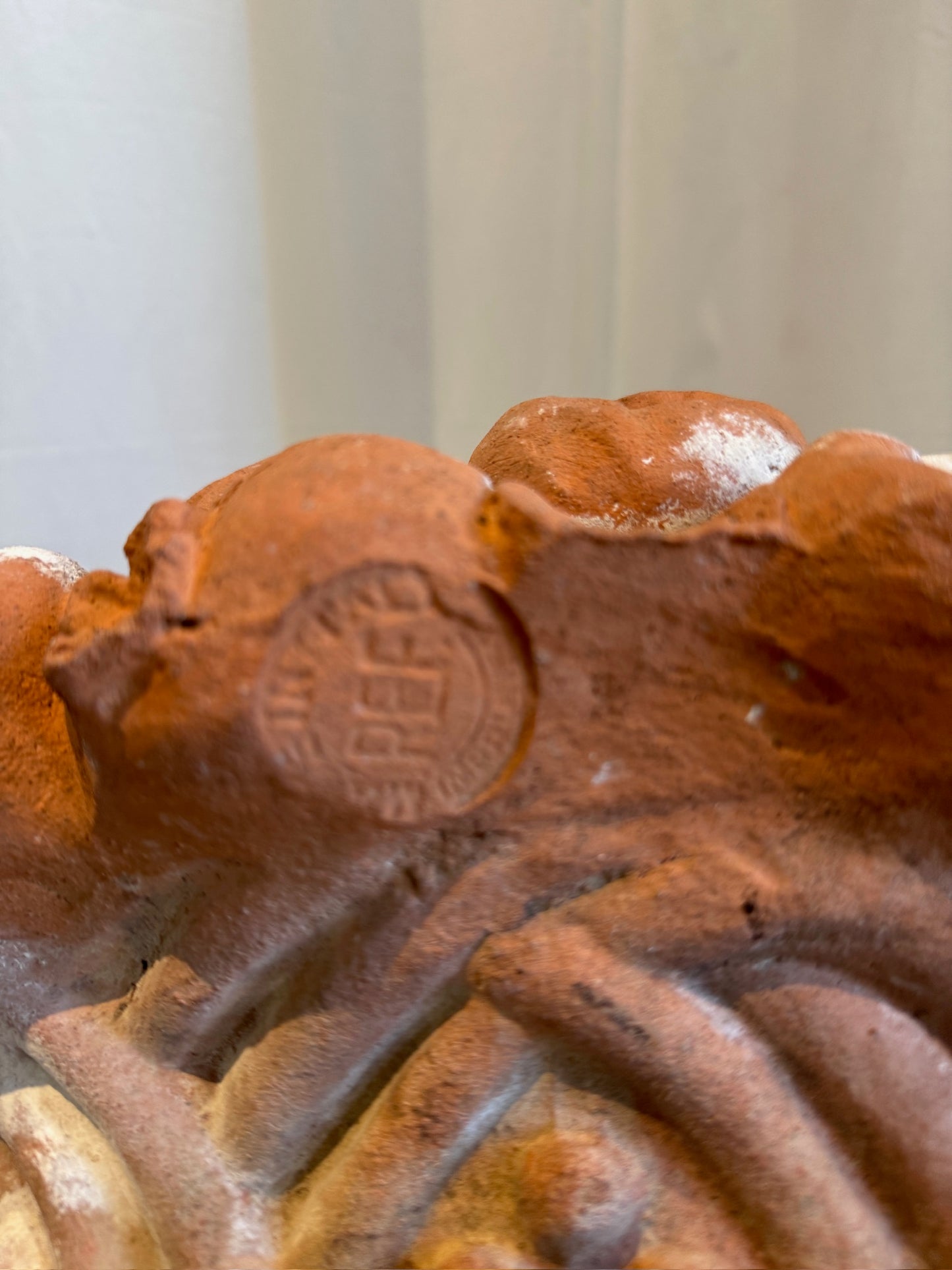 Grand Antique Italian-Style Terracotta Fruit Basket Finial – Handcrafted Garden Ornament with Aged Patina