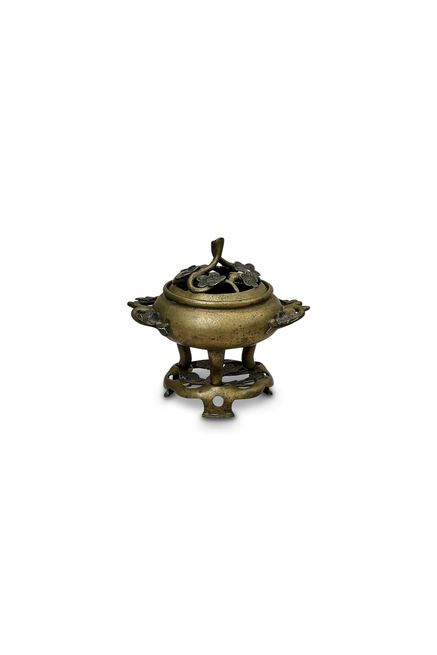 Chinese Qing Dynasty period gilt bronze incense burner