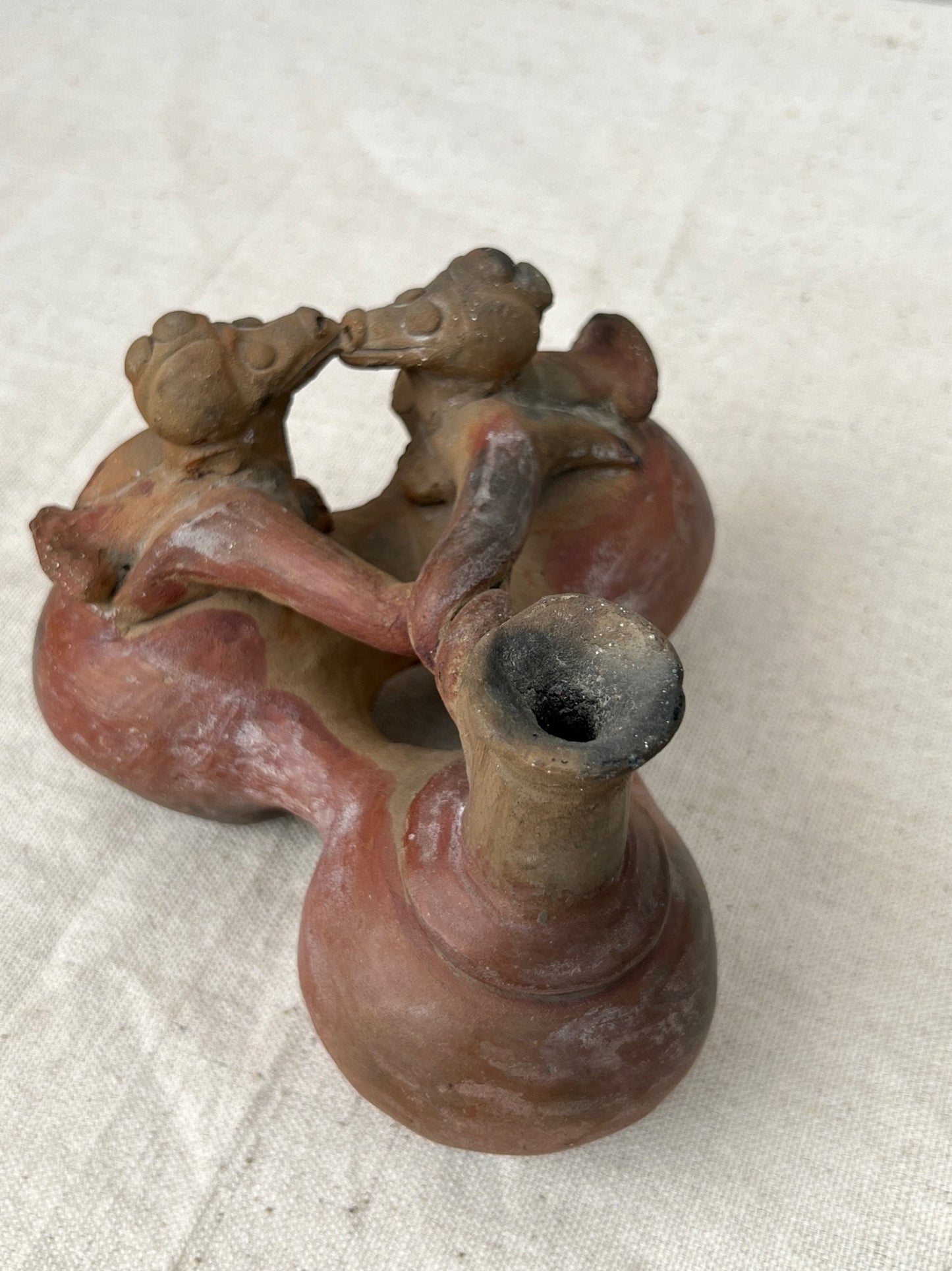 Rare Pre Columbian Terracotta Chimu Vessel Pottery