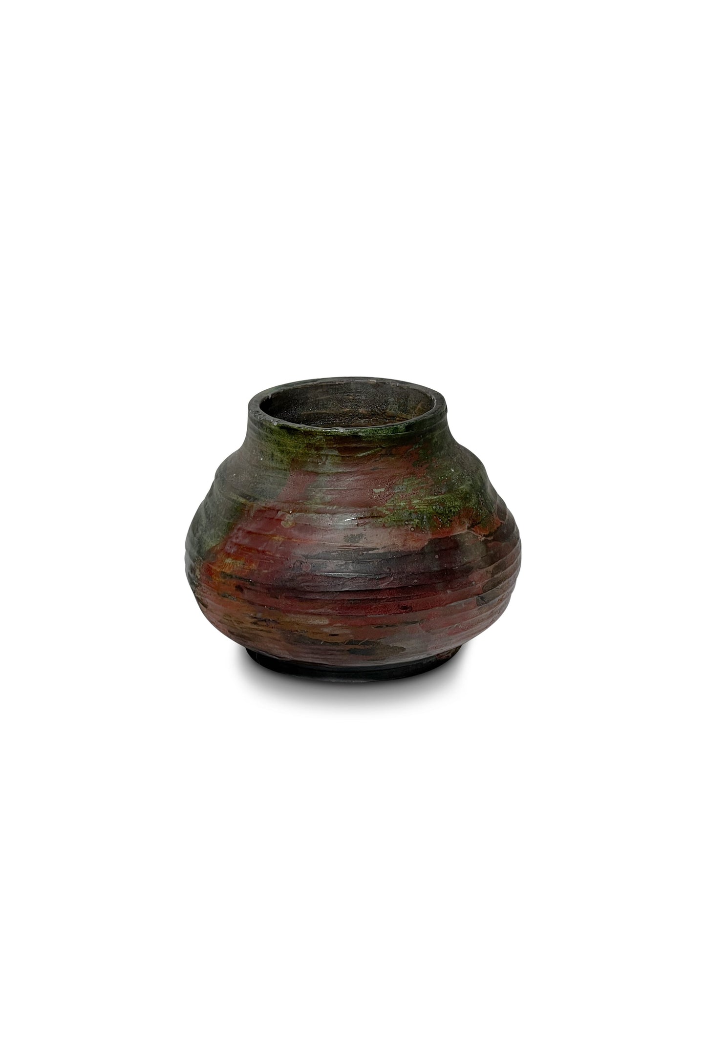 Vintage Hand Crafted Ceramic Raku Vase Signed Billie Goldman