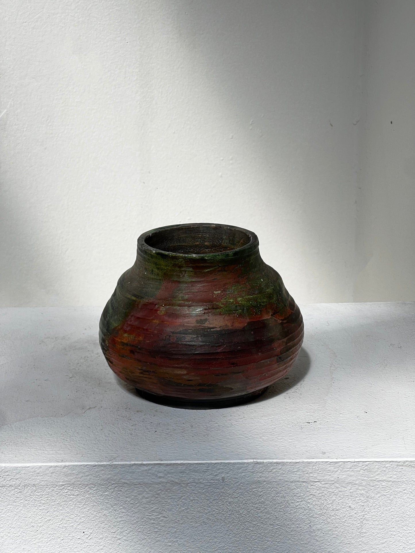 Vintage Hand Crafted Ceramic Raku Vase Signed Billie Goldman