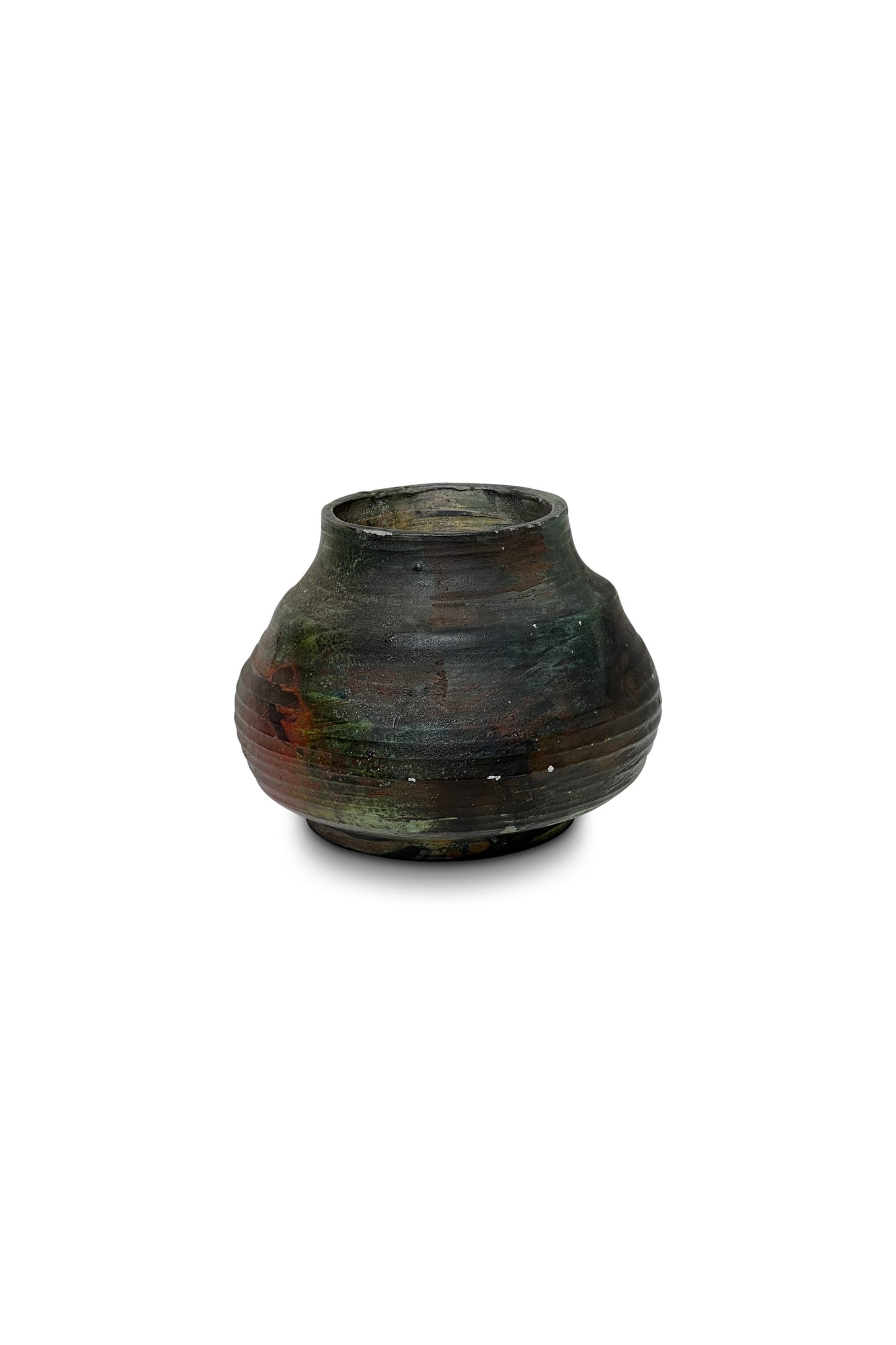 Vintage Hand Crafted Ceramic Raku Vase Signed Billie Goldman
