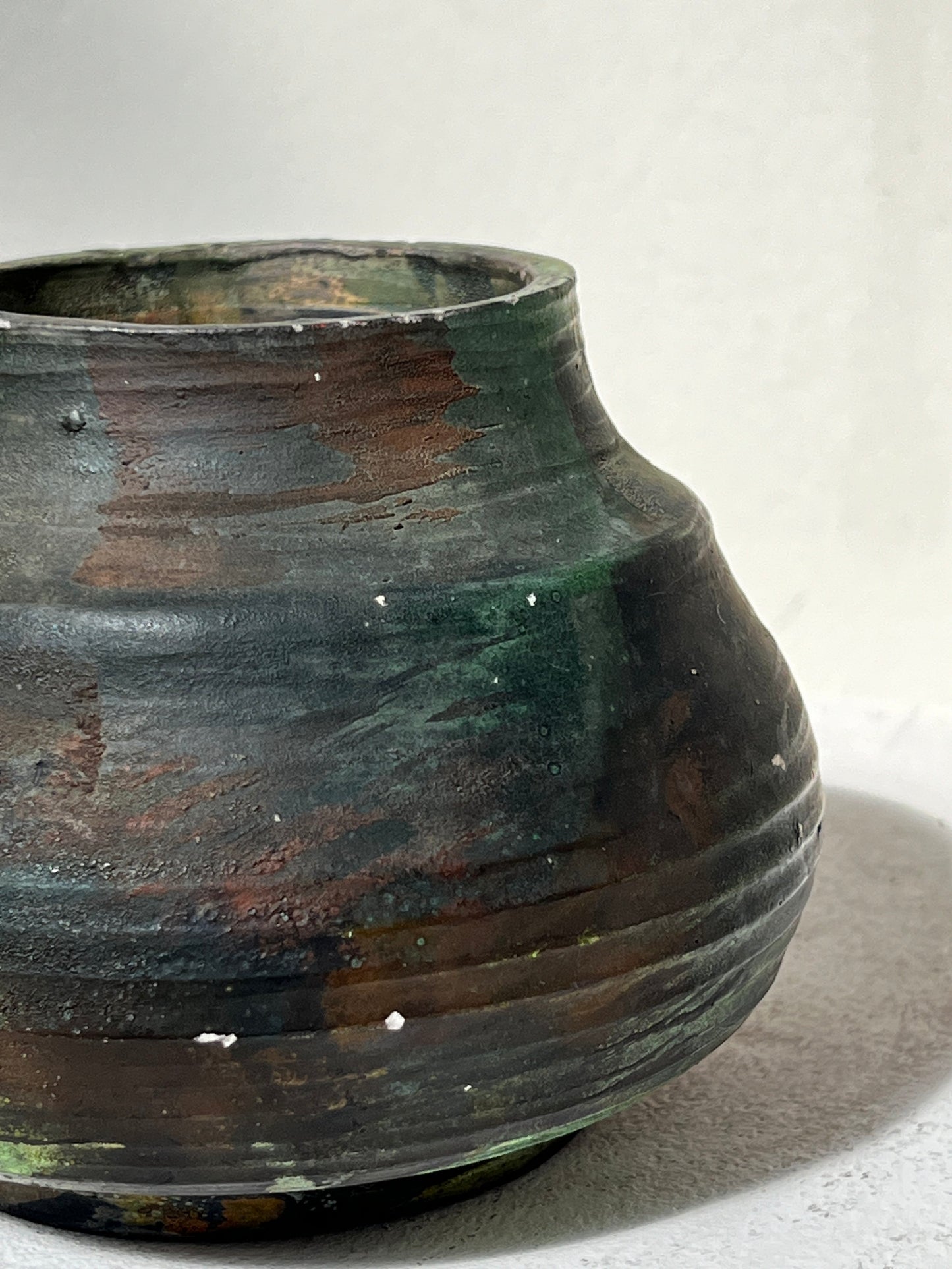 Vintage Hand Crafted Ceramic Raku Vase Signed Billie Goldman