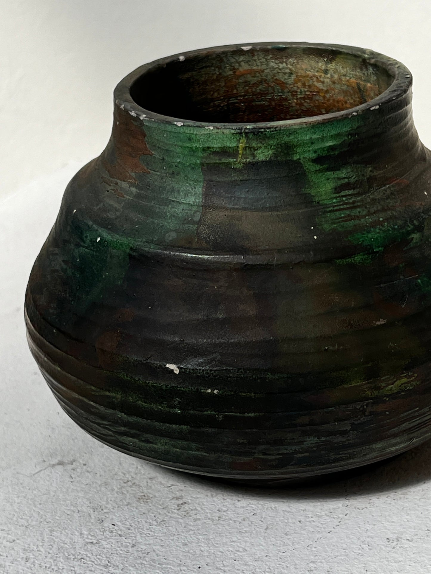 Vintage Hand Crafted Ceramic Raku Vase Signed Billie Goldman