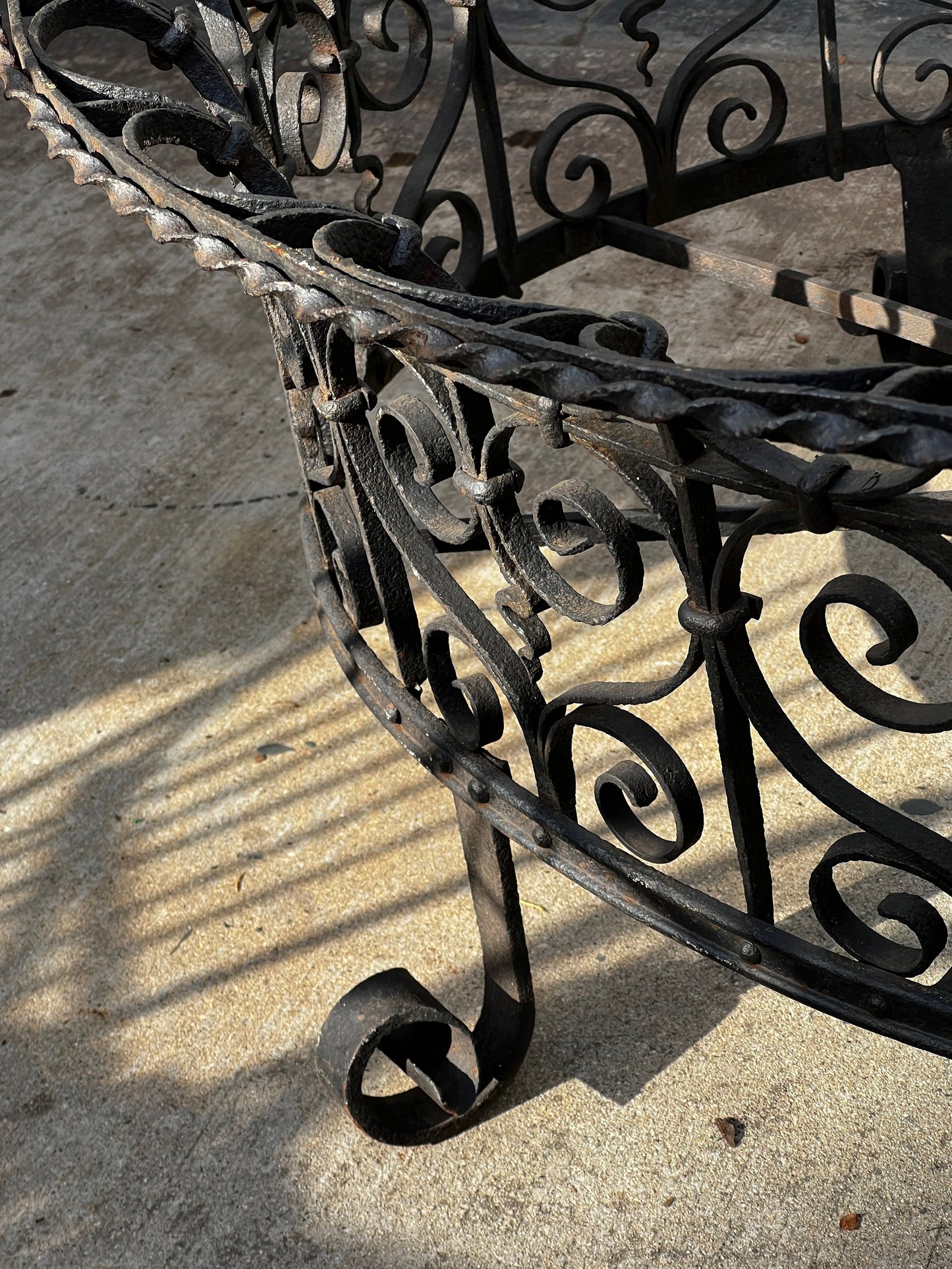 Victorian Oval Wrought Iron Plant Holder
