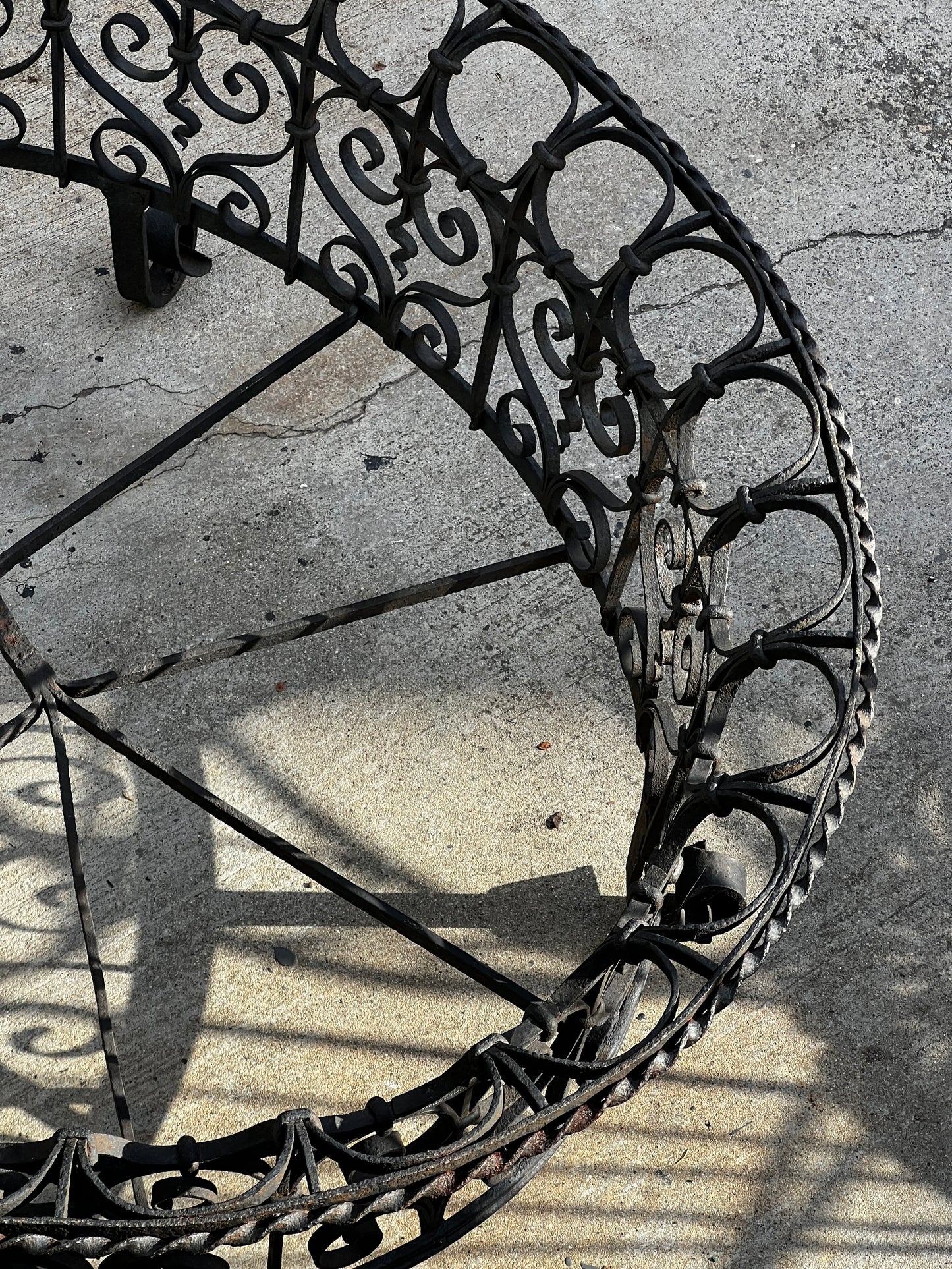 Victorian Oval Wrought Iron Plant Holder
