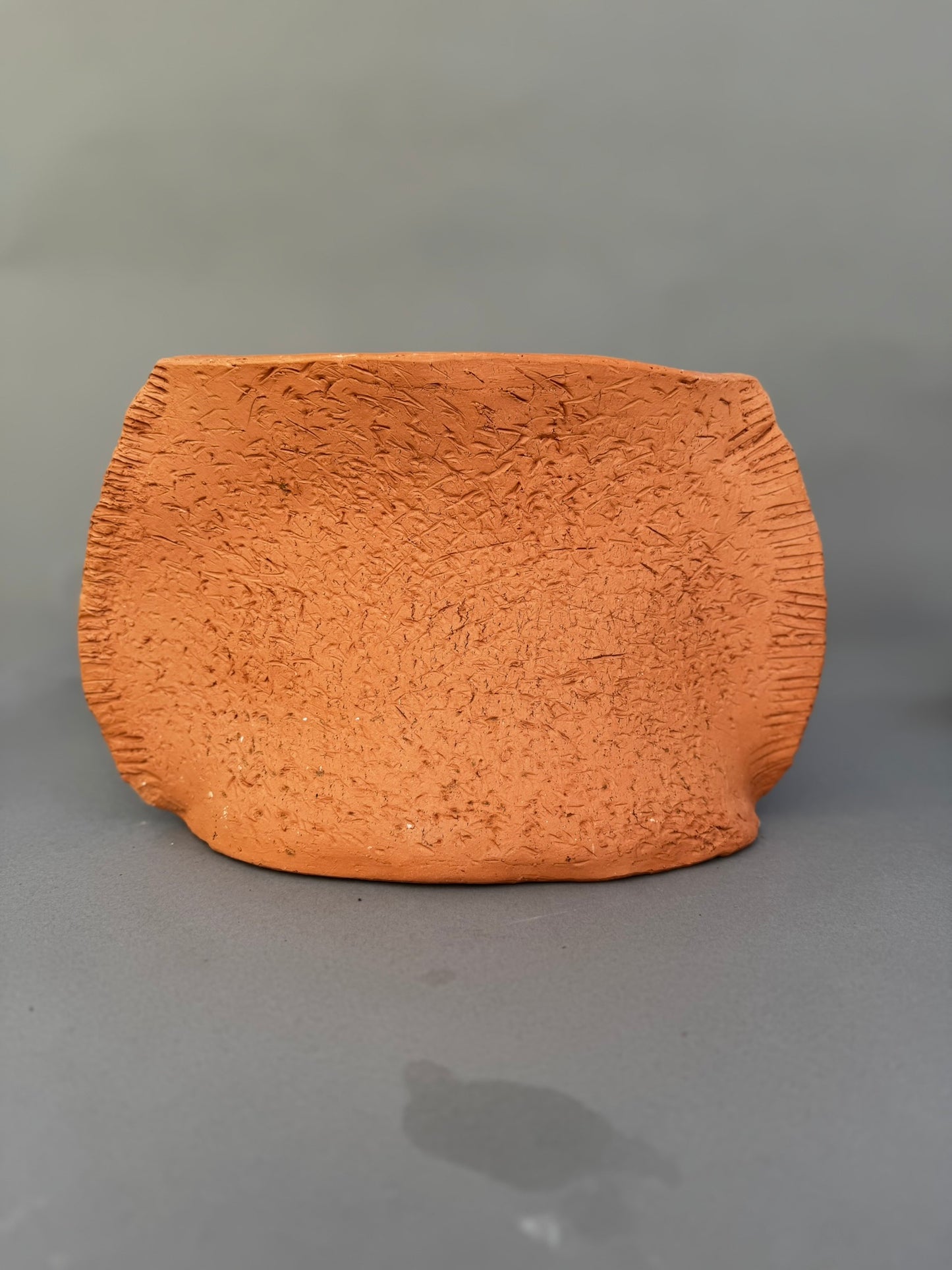 2007 Kay Cooper Handbuilt Sculptural Terracotta Vessel – Organic Textured Studio Pottery