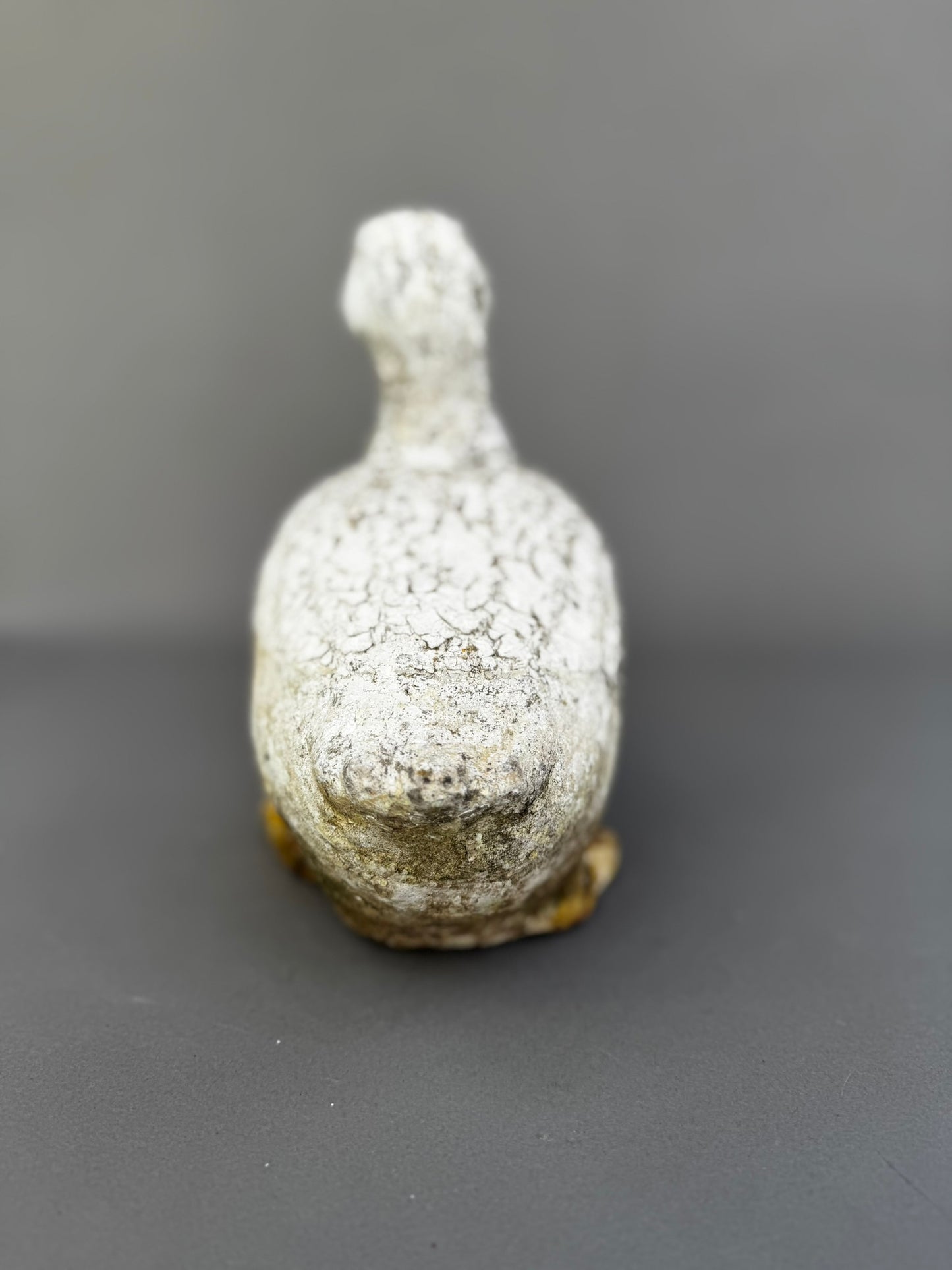 Weathered Vintage Concrete Duck Garden Sculpture – Rustic Folk Art Décor