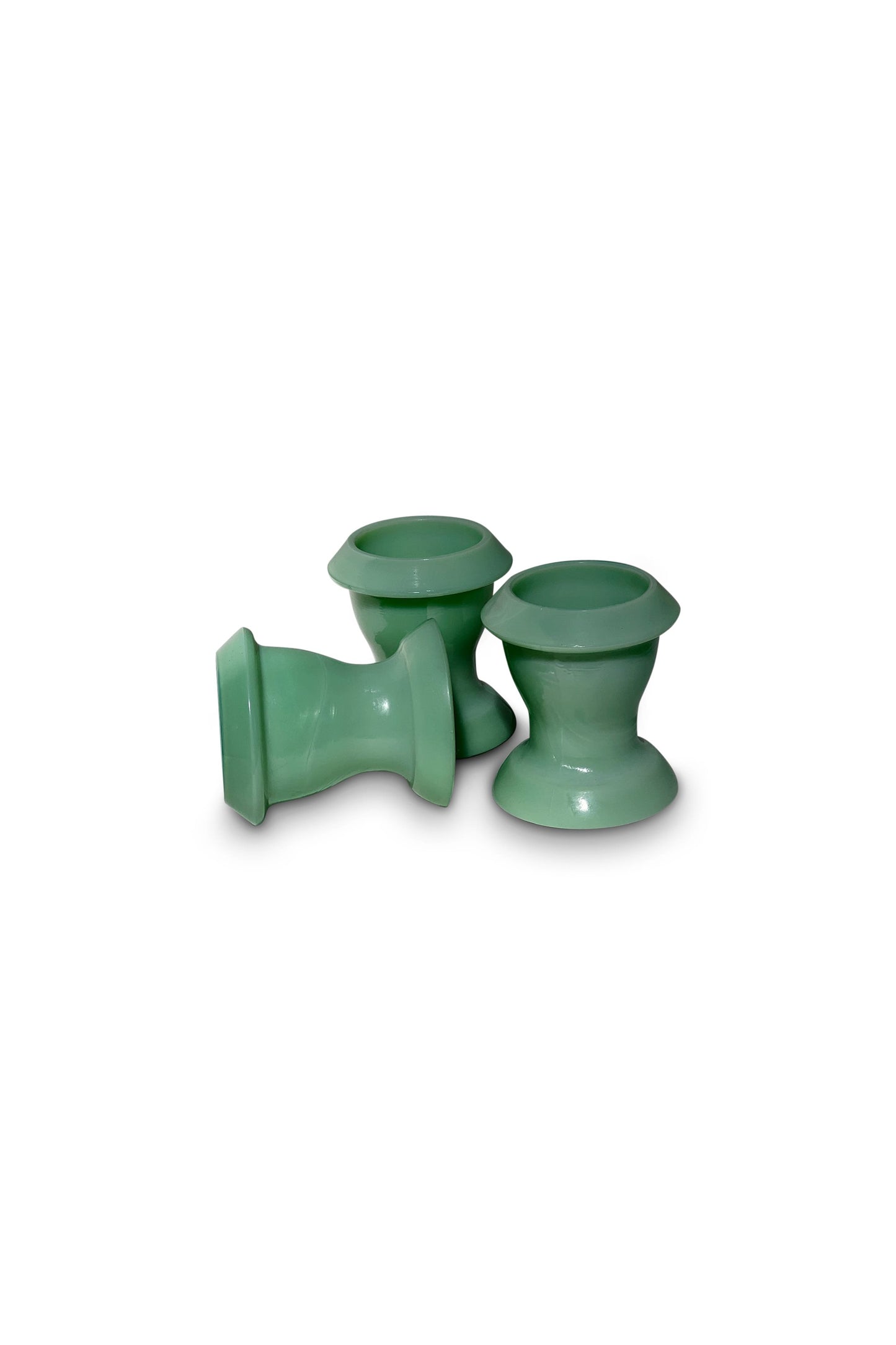 Vintage Teal Jadeite Egg Cup (Set of 3)