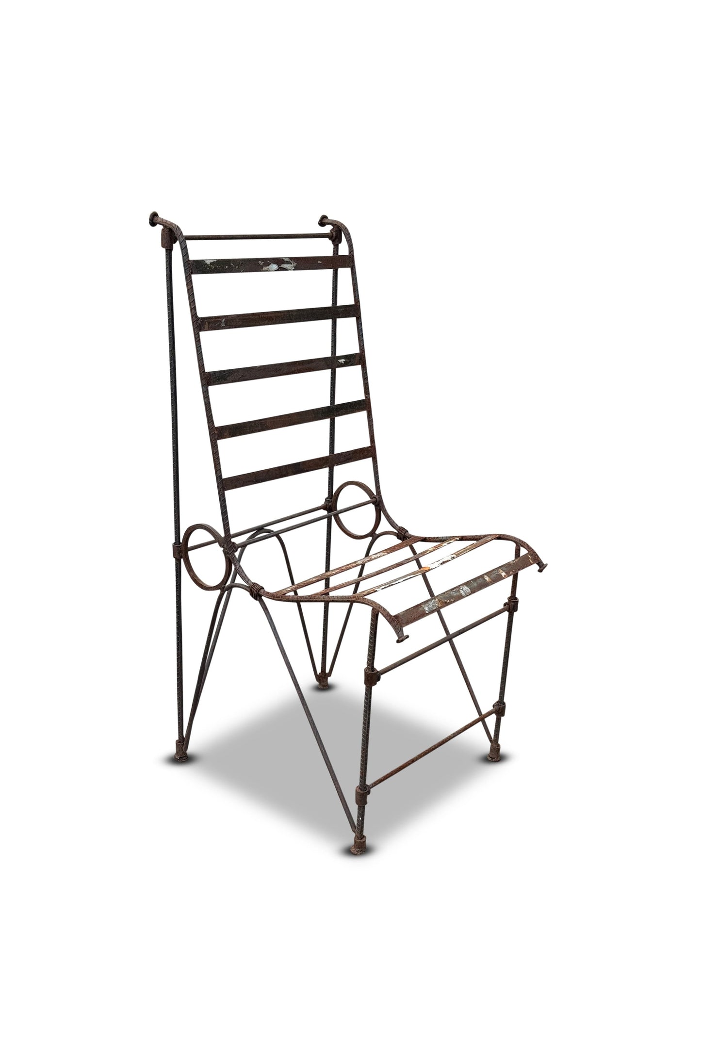 Vintage 1980s Brutalist Rebar Side Chair by Ilana Goor