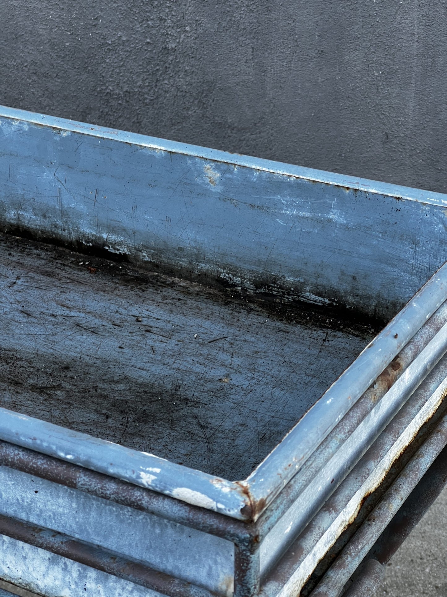 Vintage Arras Style Tall Weathered Metal Plant Stand