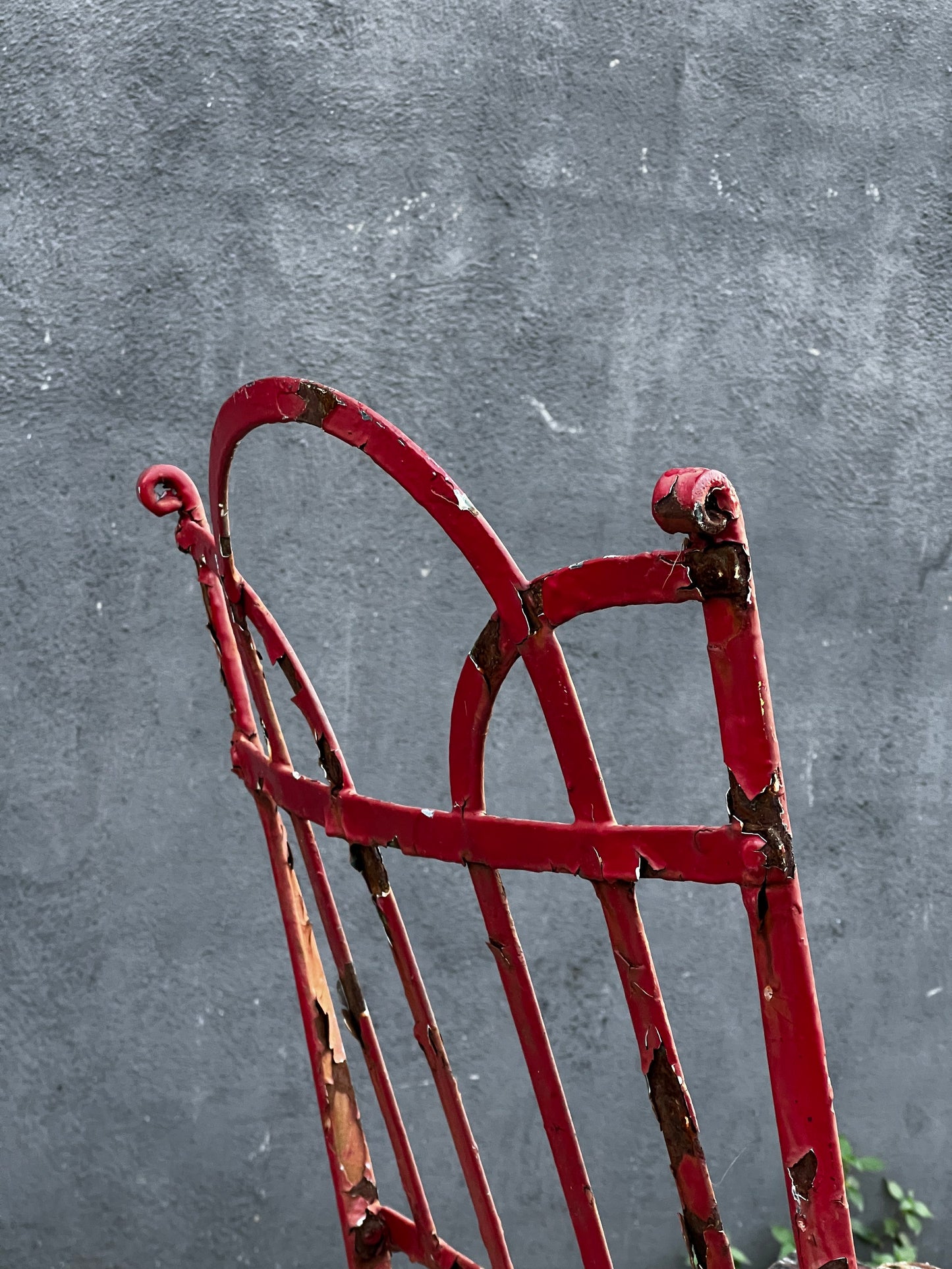 French Antique Metal Iron Wood Folding Bistro Garden Chair Set of 4