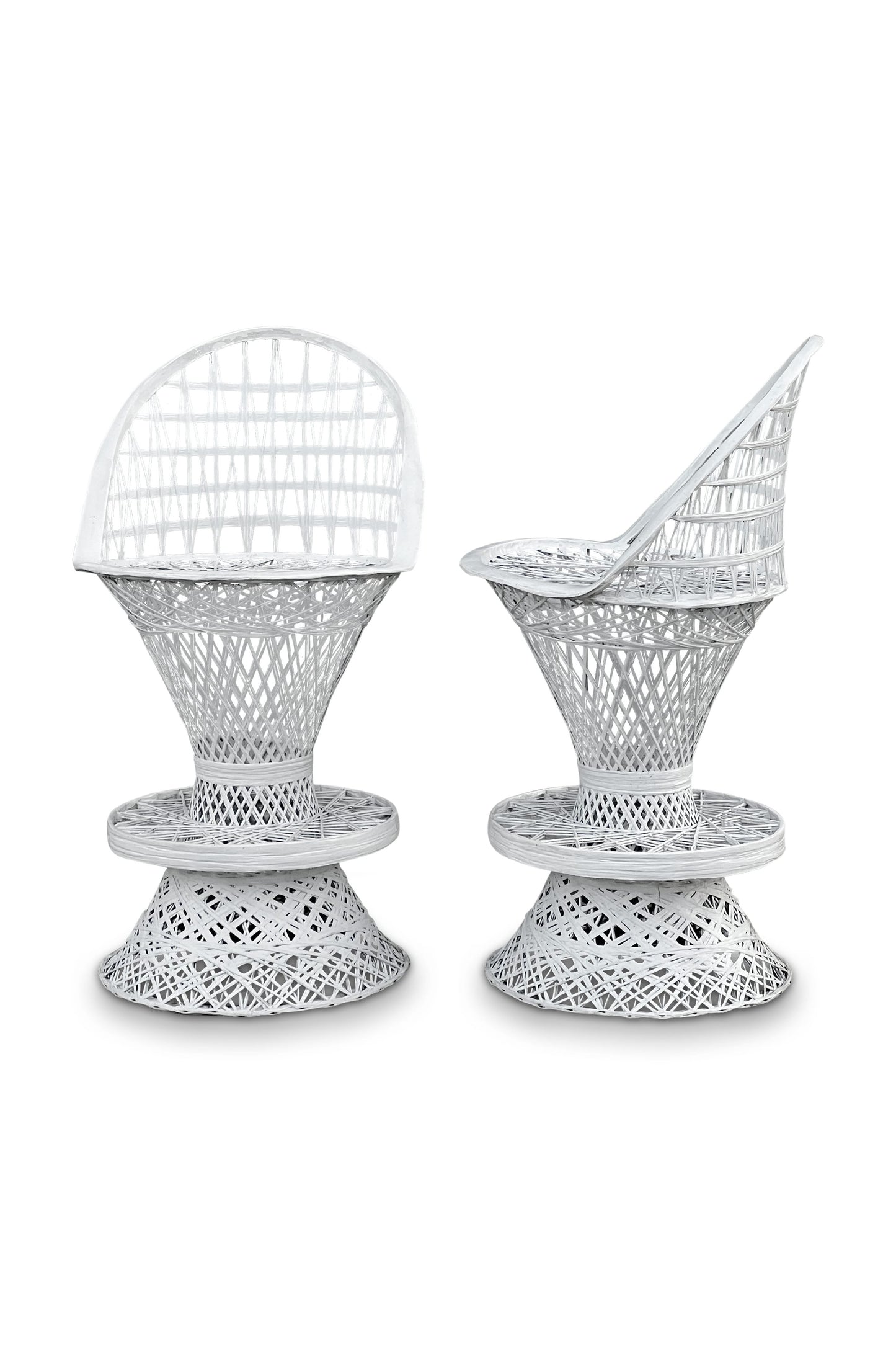 Pair of Russell Woodard Spun Fiberglass Bar Stools