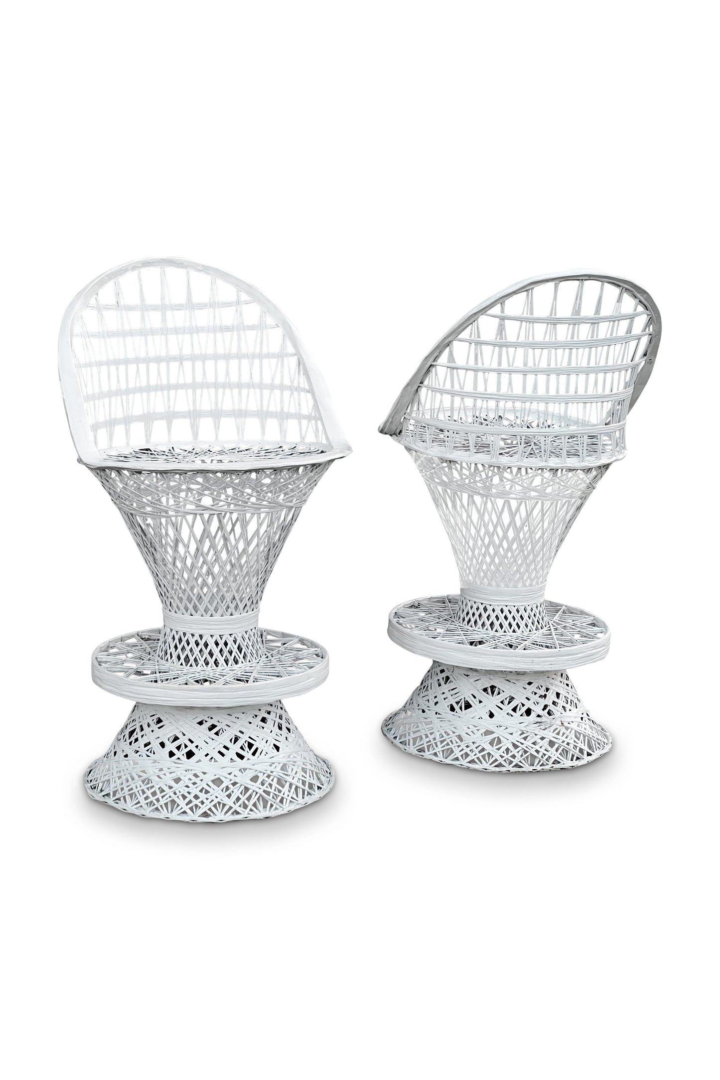 Pair of Russell Woodard Spun Fiberglass Bar Stools