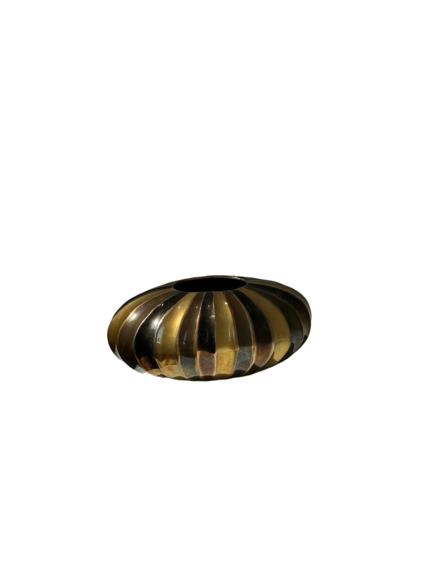 Vintage solid brass Hollywood Regency style vase