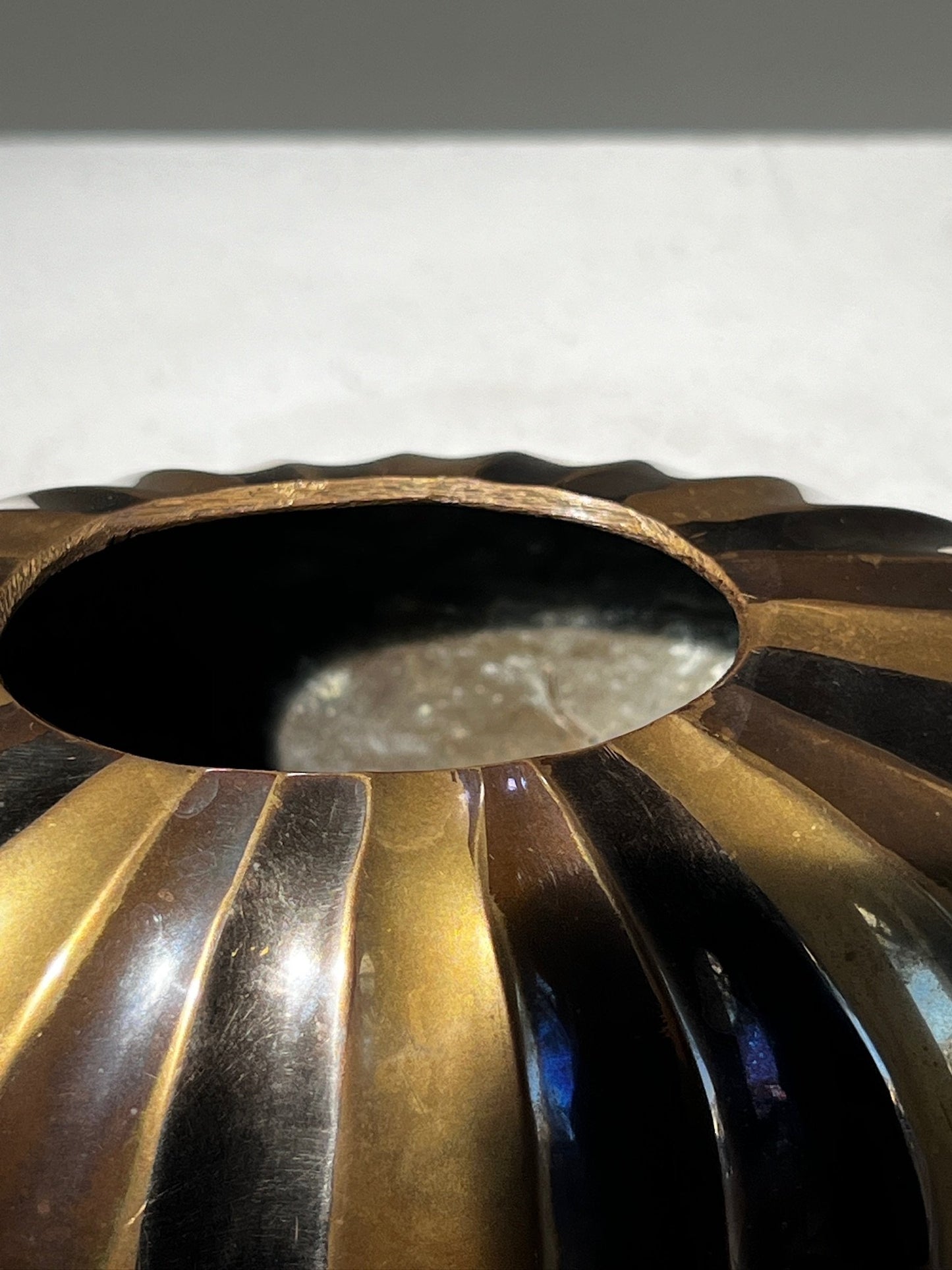 Vintage solid brass Hollywood Regency style vase