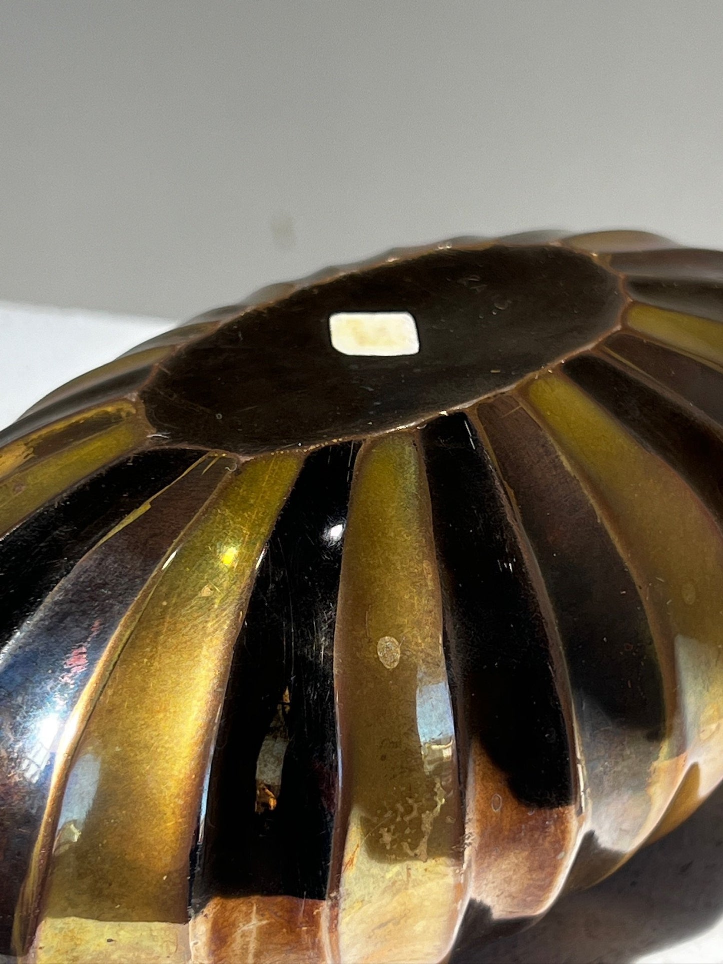 Vintage solid brass Hollywood Regency style vase