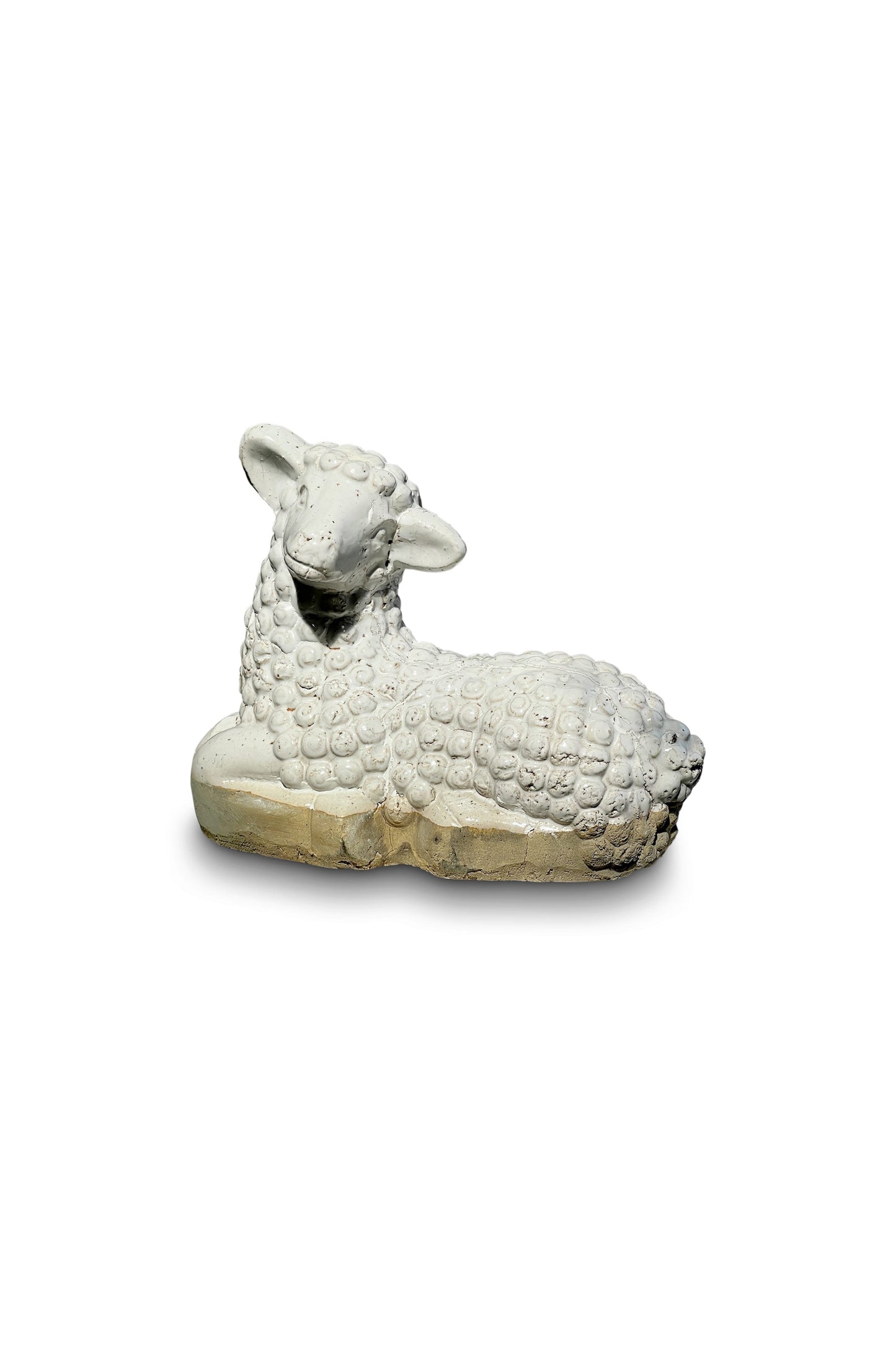 Vintage Laying Lamb Stoneware Figurine
