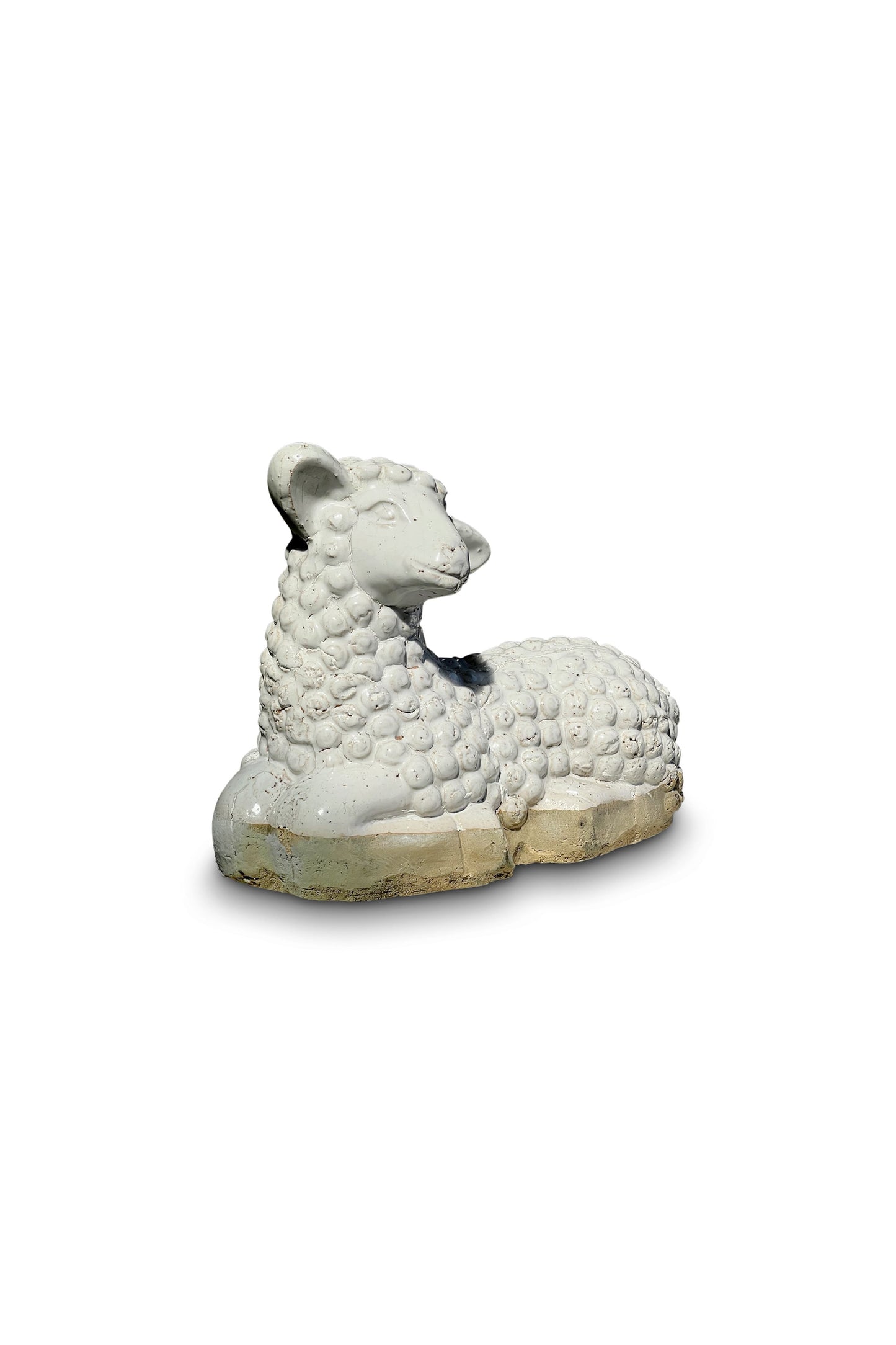 Vintage Laying Lamb Stoneware Figurine